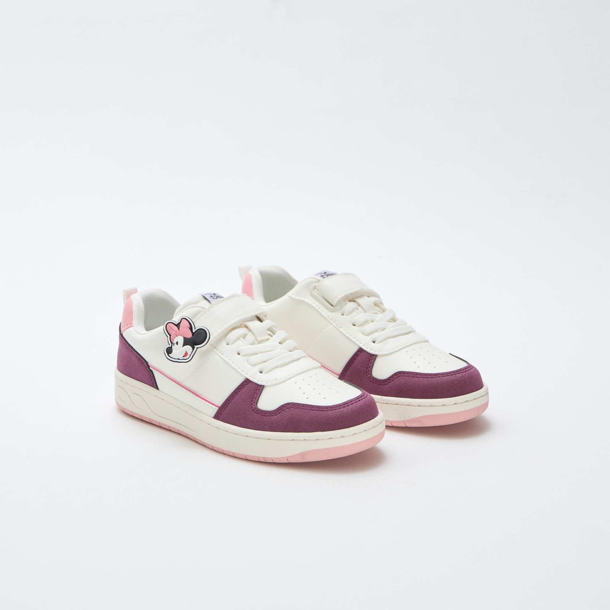 Baskets à scratchs et lacets 'Minnie' 'Disney' BLANC