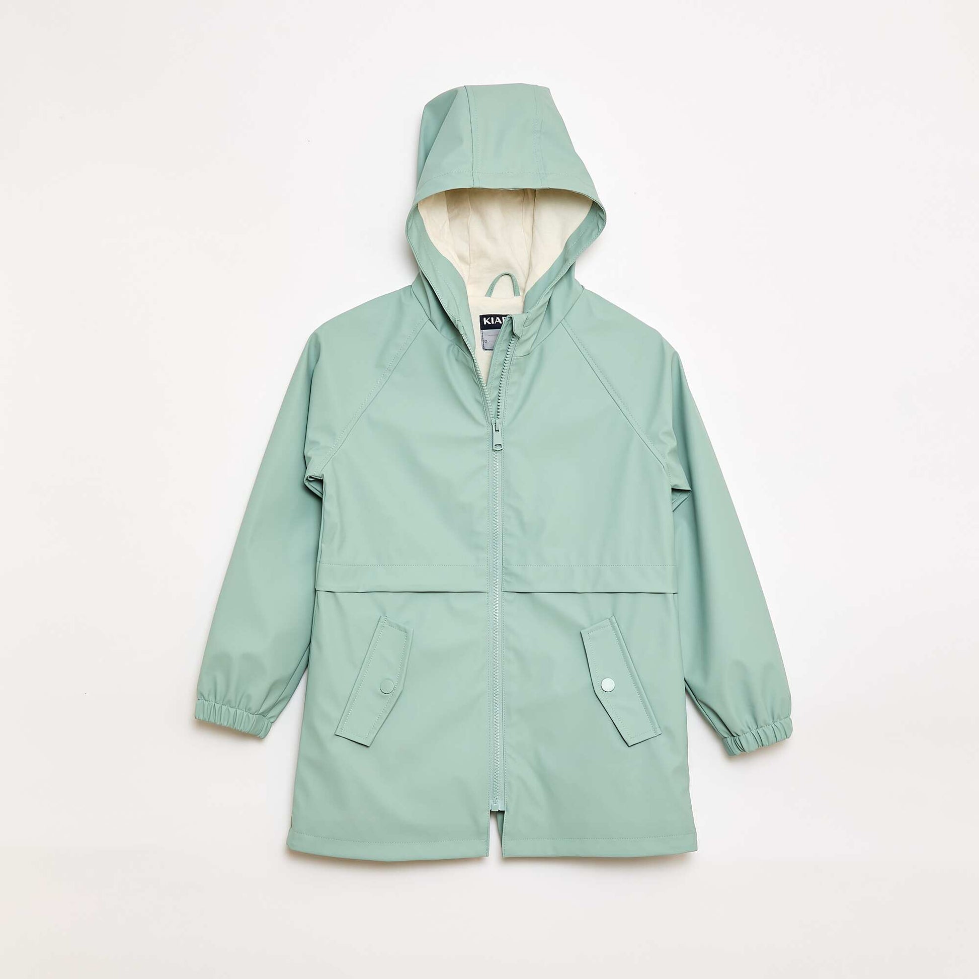 Parka à capuche en caoutchouc VERT
