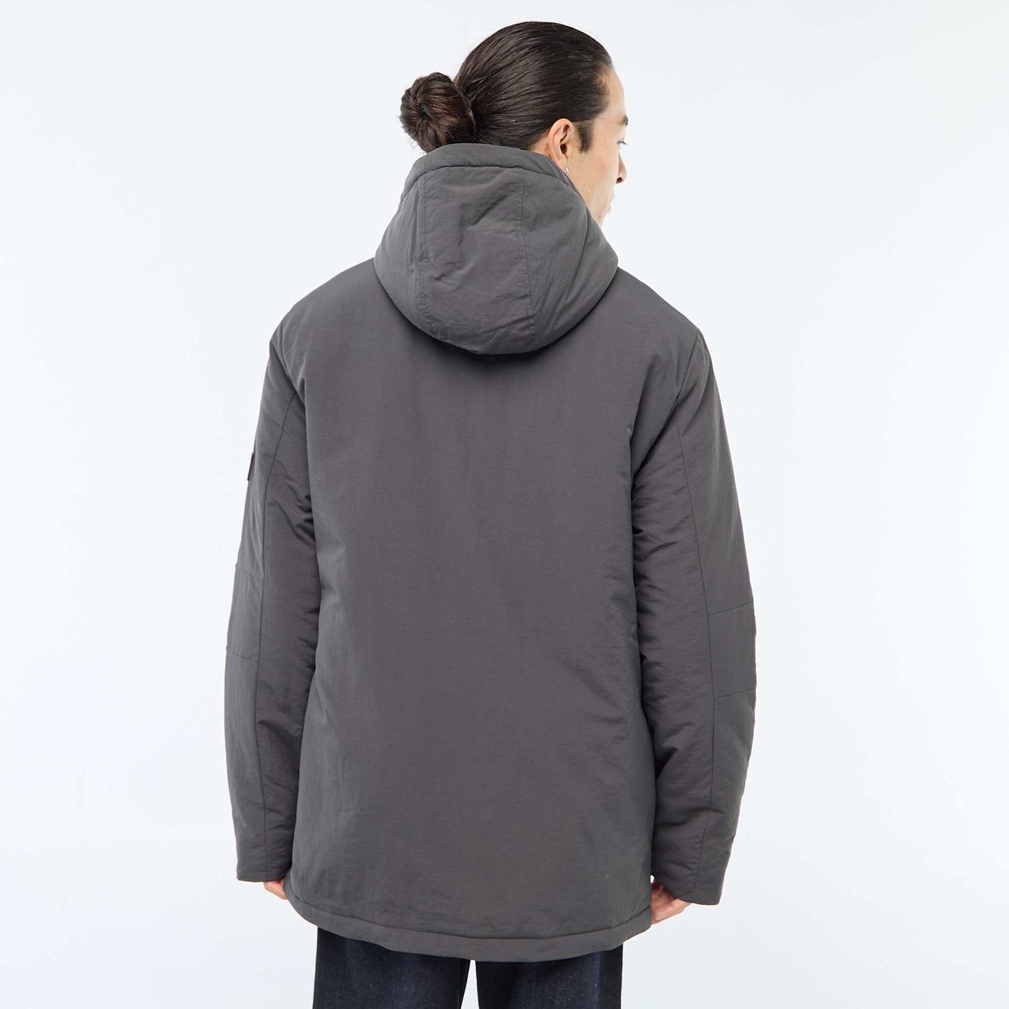 Parka légère à capuche déparlent NOIR