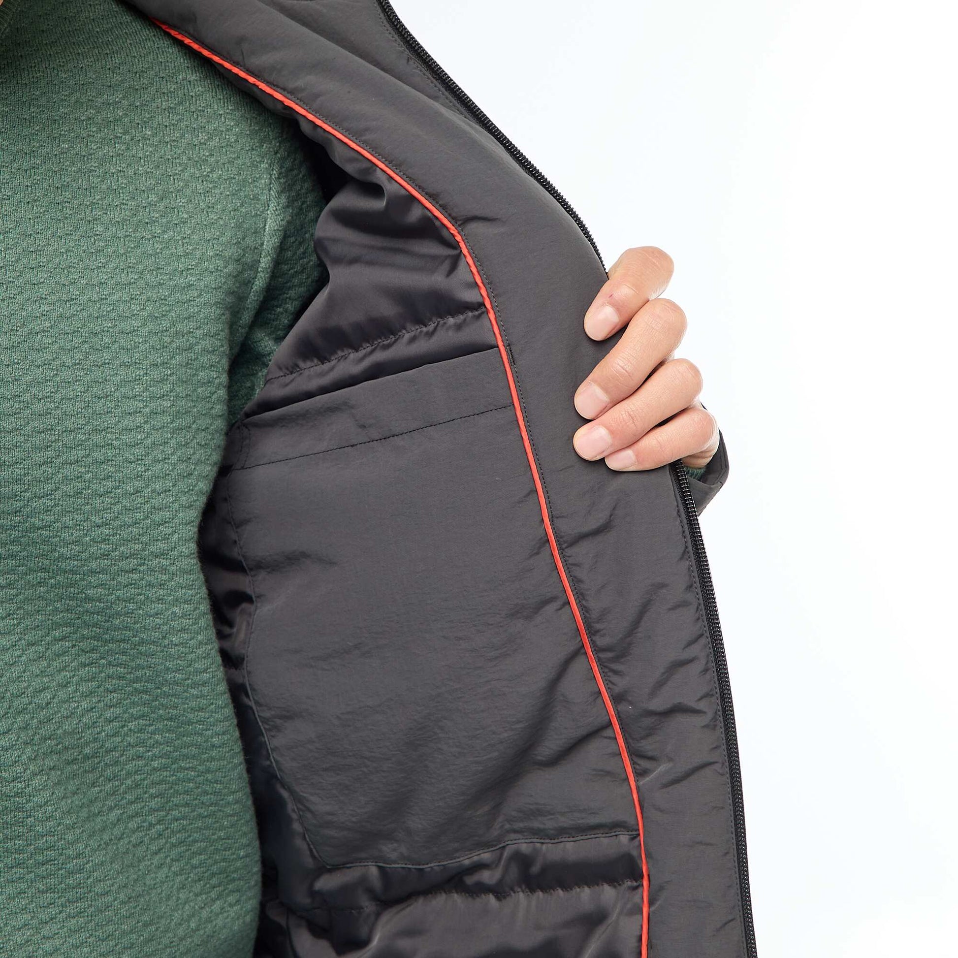 Parka légère à capuche déparlent NOIR