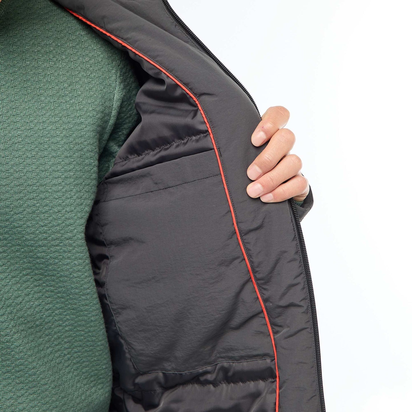 Parka légère à capuche déparlent NOIR