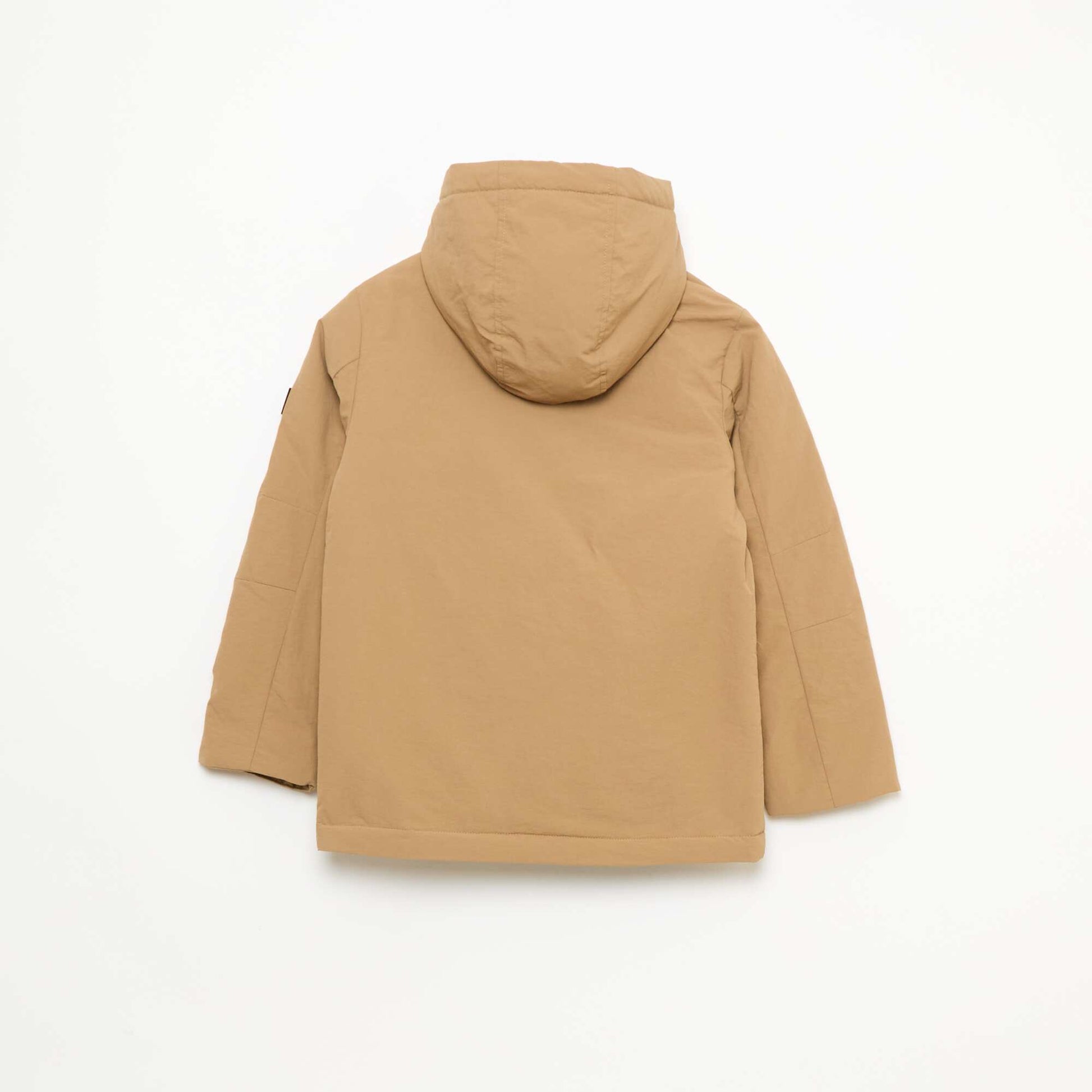 Parka légère à capuche avec 2 poches soufflées à rabat BEIGE