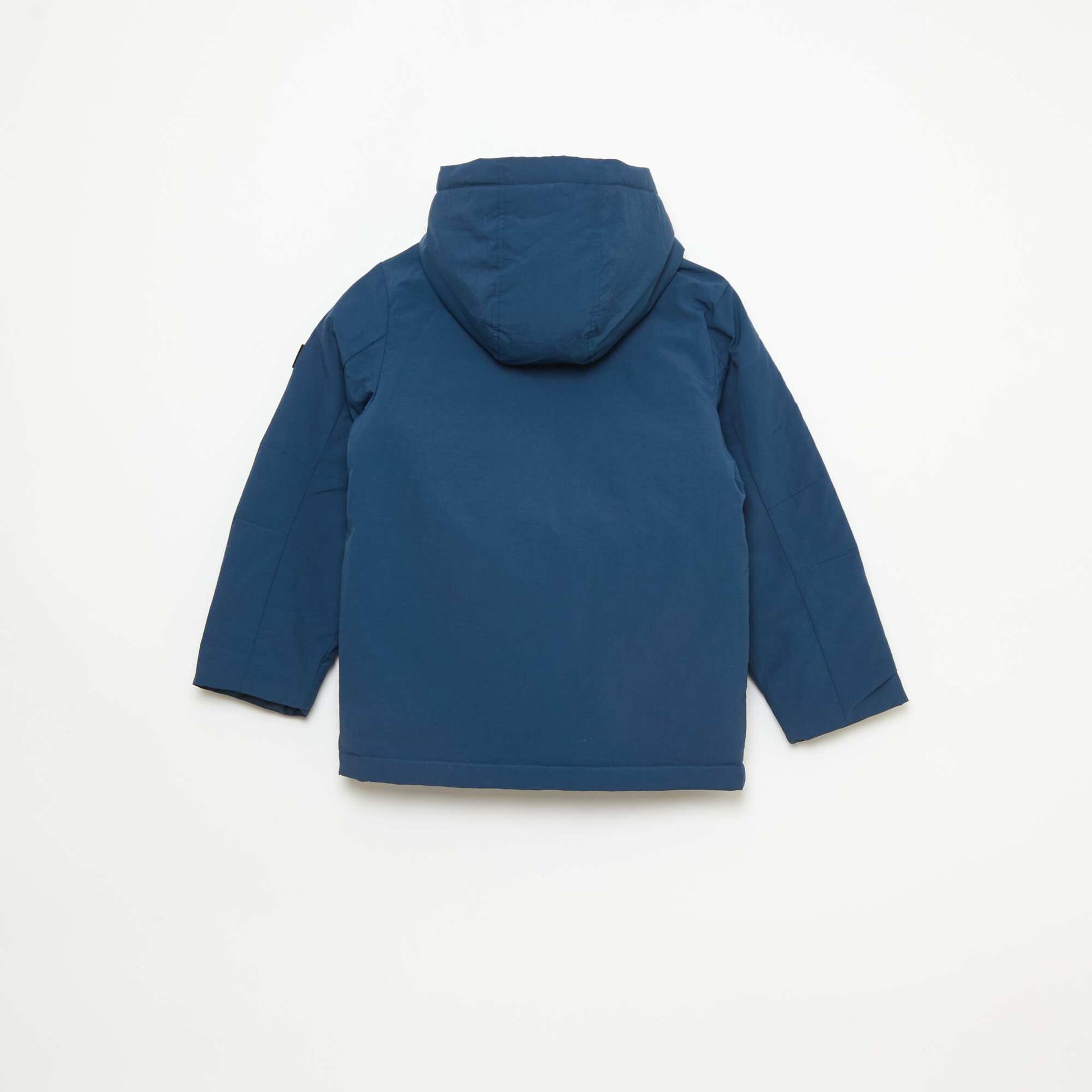 Parka légère à capuche avec 2 poches soufflées à rabat BLEU