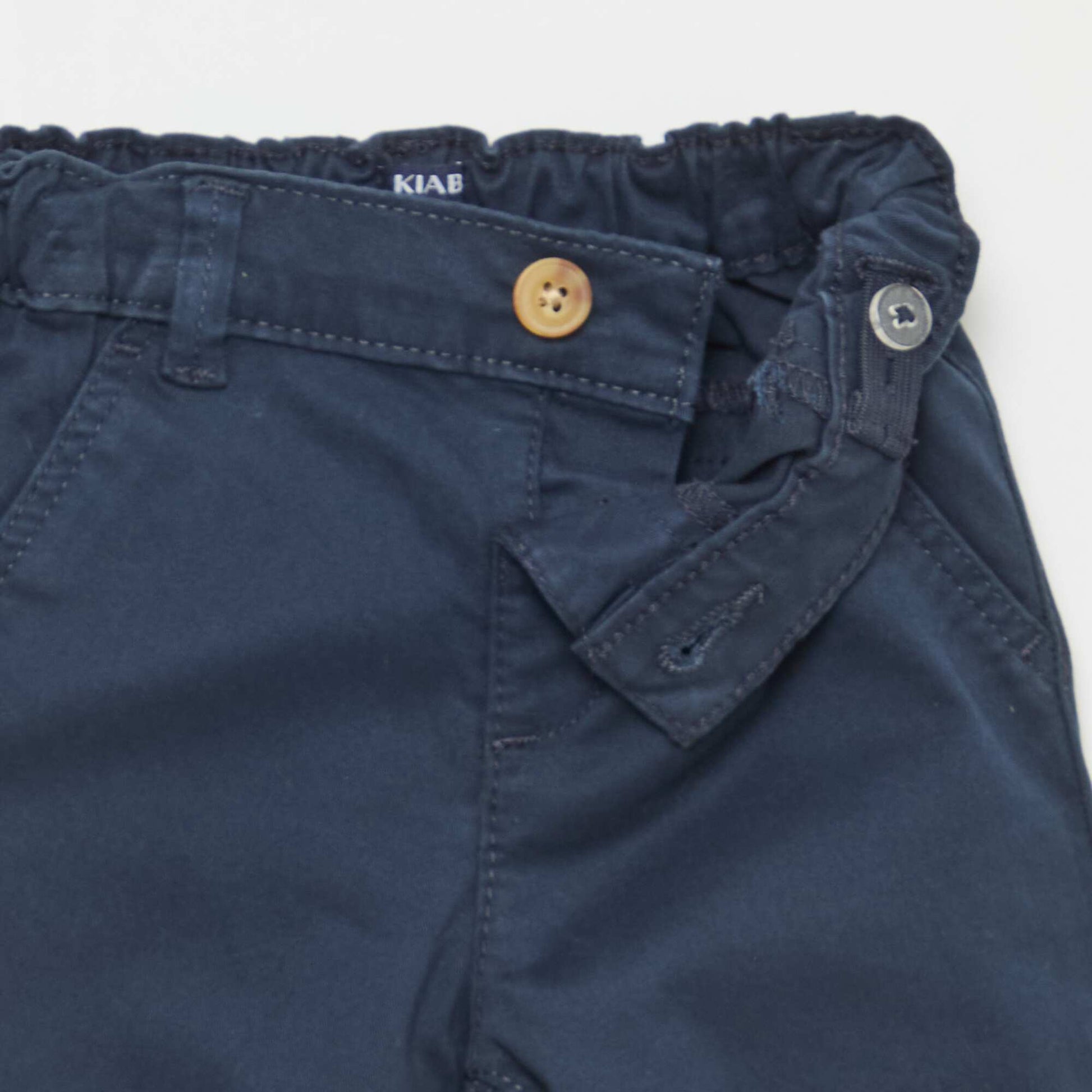 Chino droit en coton stretch BLEU