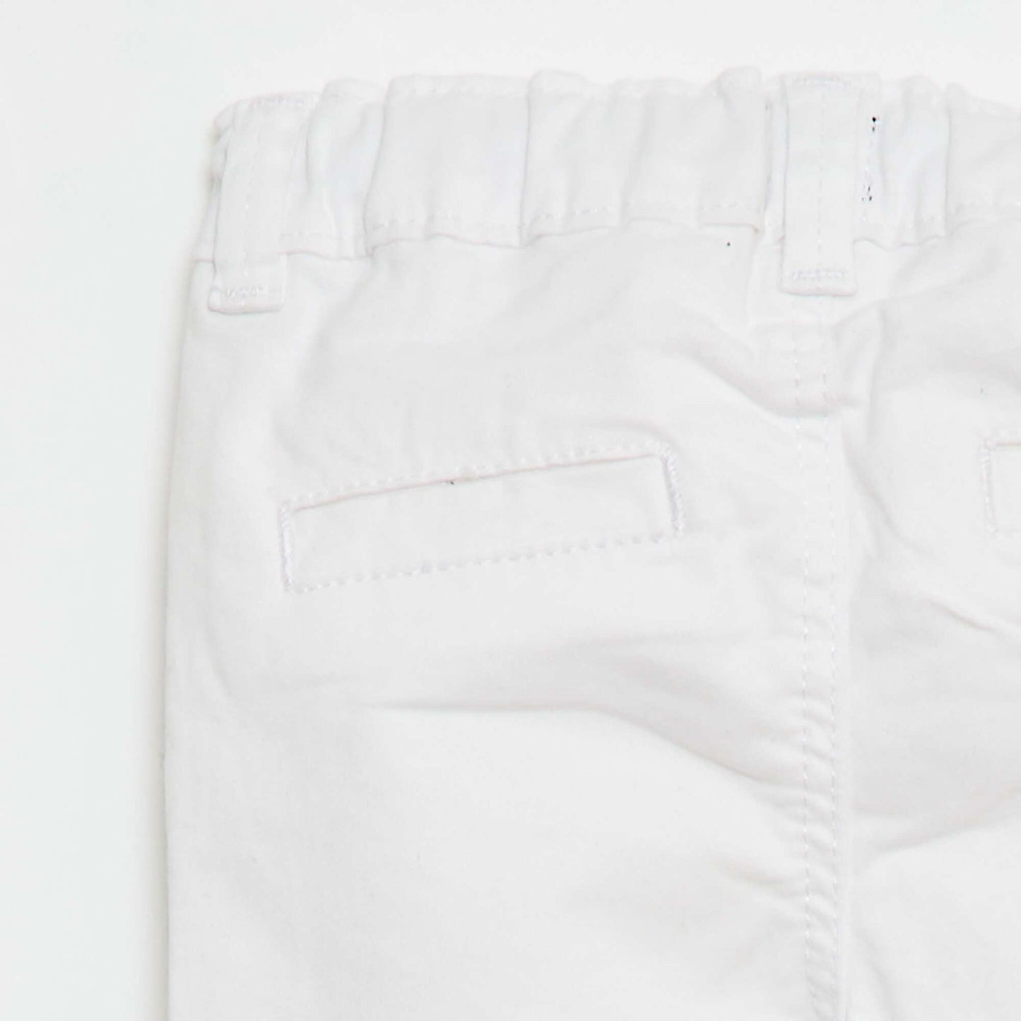 Chino droit en coton stretch BLANC