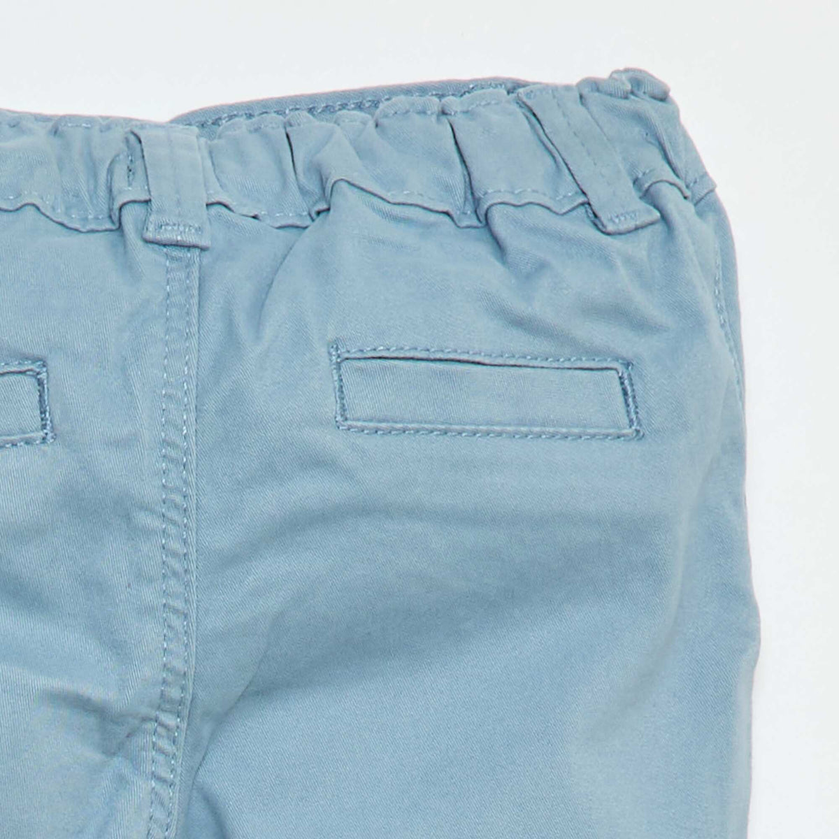 Chino droit en coton stretch BLEU