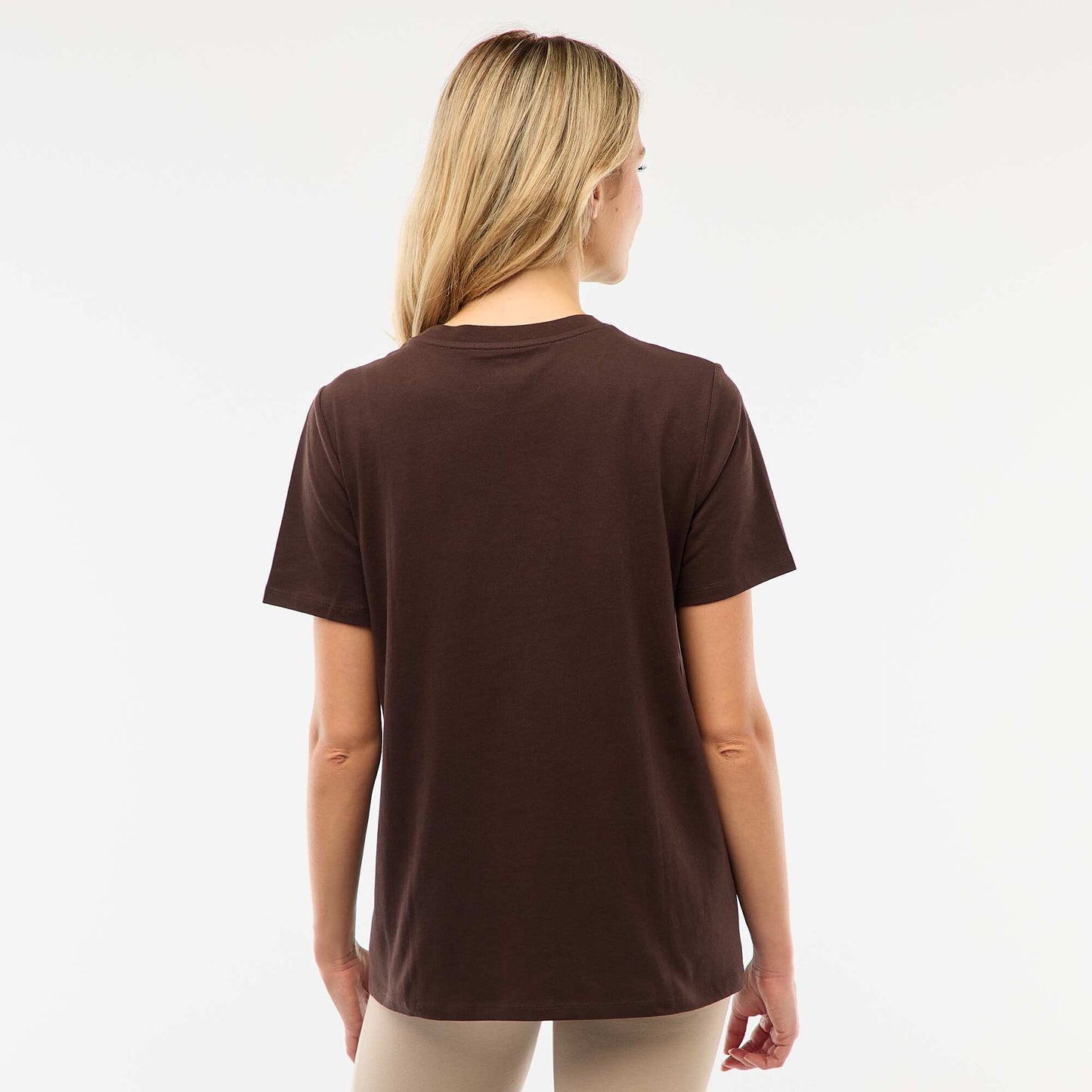 Tee-shirt d'allaitement imprimé à manches courtes MARRON