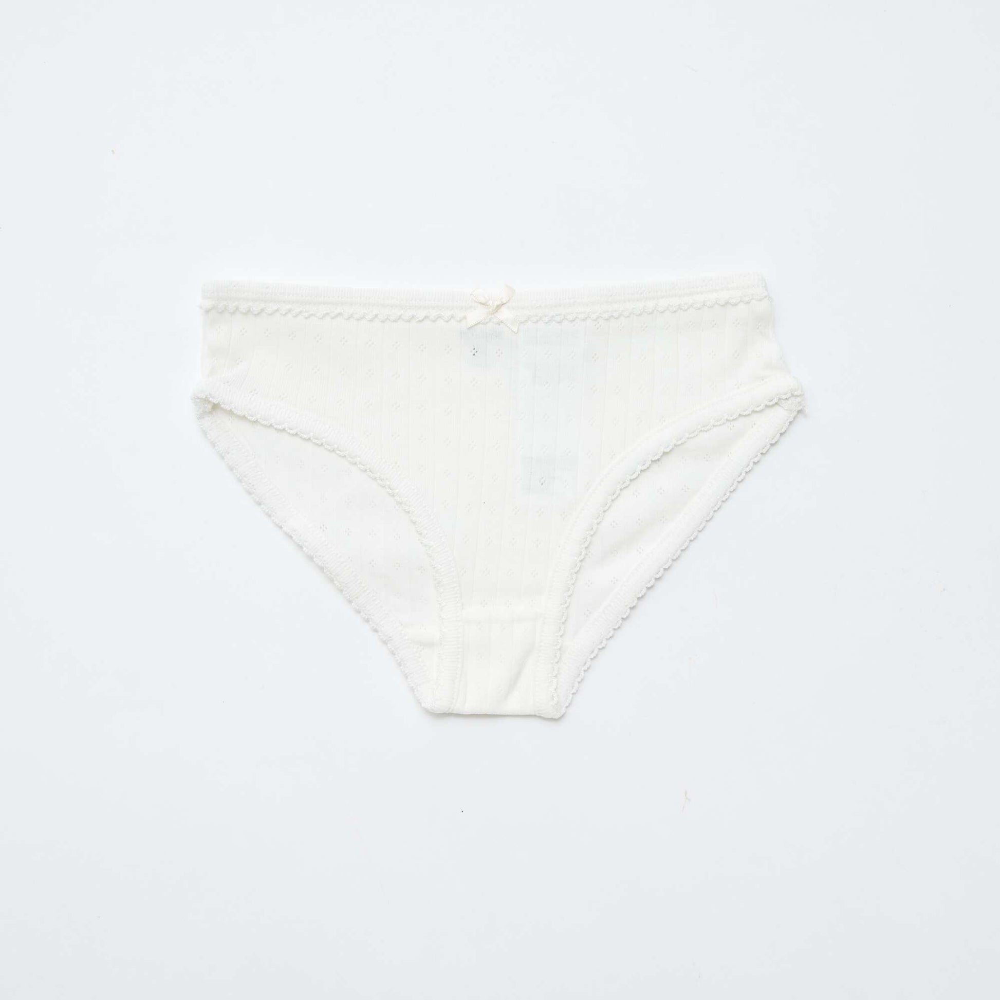 Lot de 3 culottes en maille pointelle BLANC