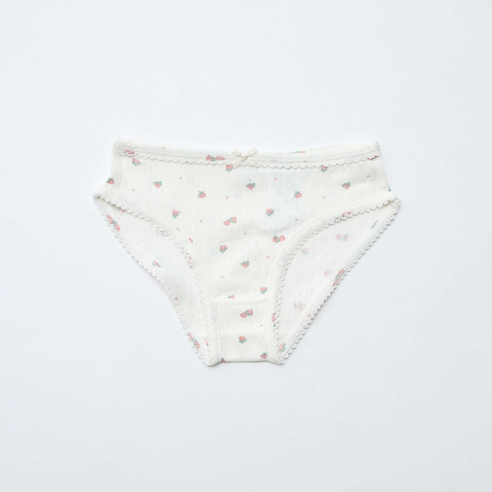 Lot de 3 culottes en maille pointelle BLANC