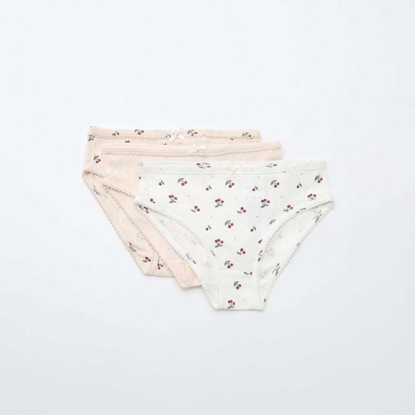 Lot de 3 culottes en maille pointelle ROSE