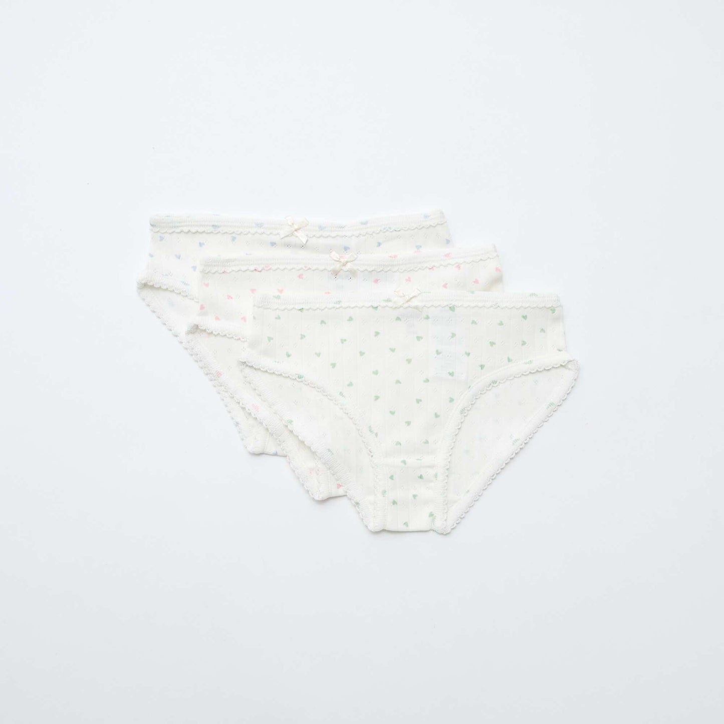 Lot de 3 culottes en maille pointelle BLANC
