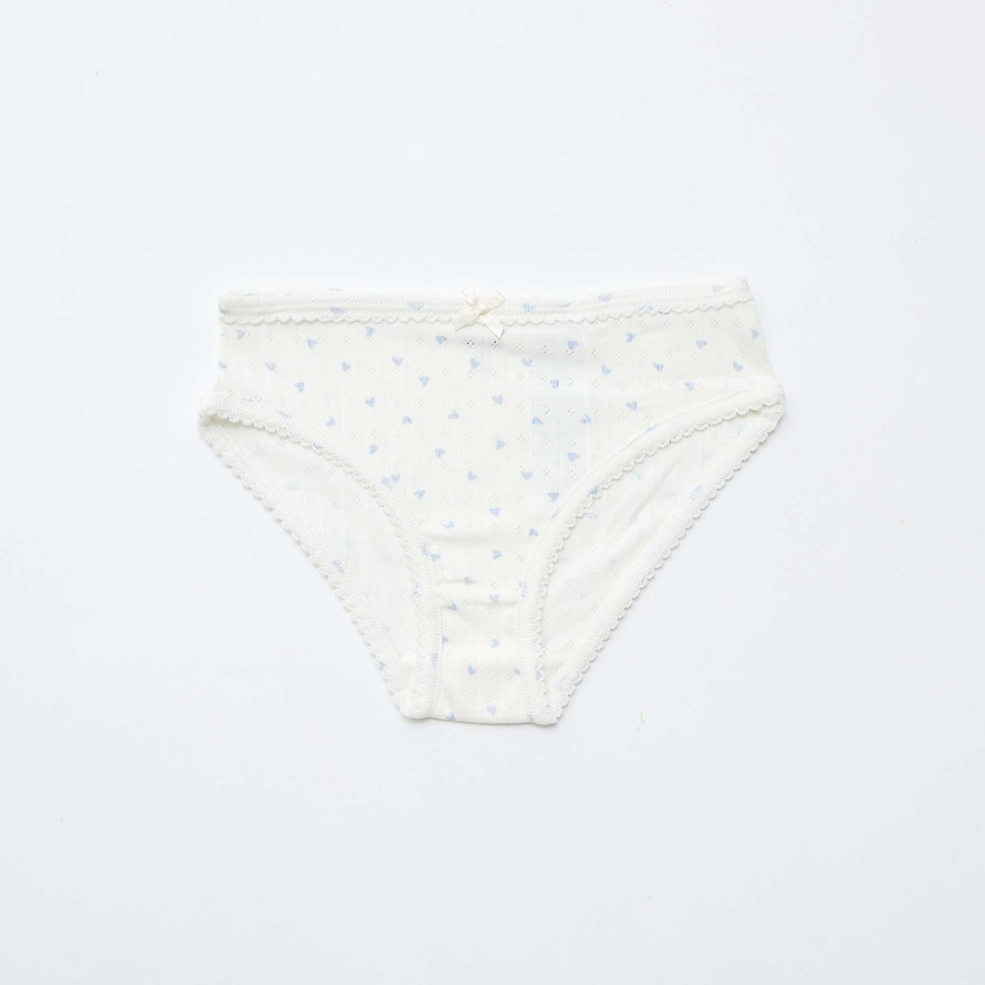 Lot de 3 culottes en maille pointelle BLANC