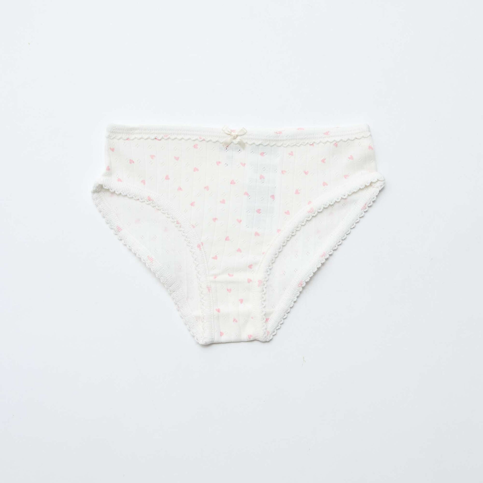 Lot de 3 culottes en maille pointelle BLANC