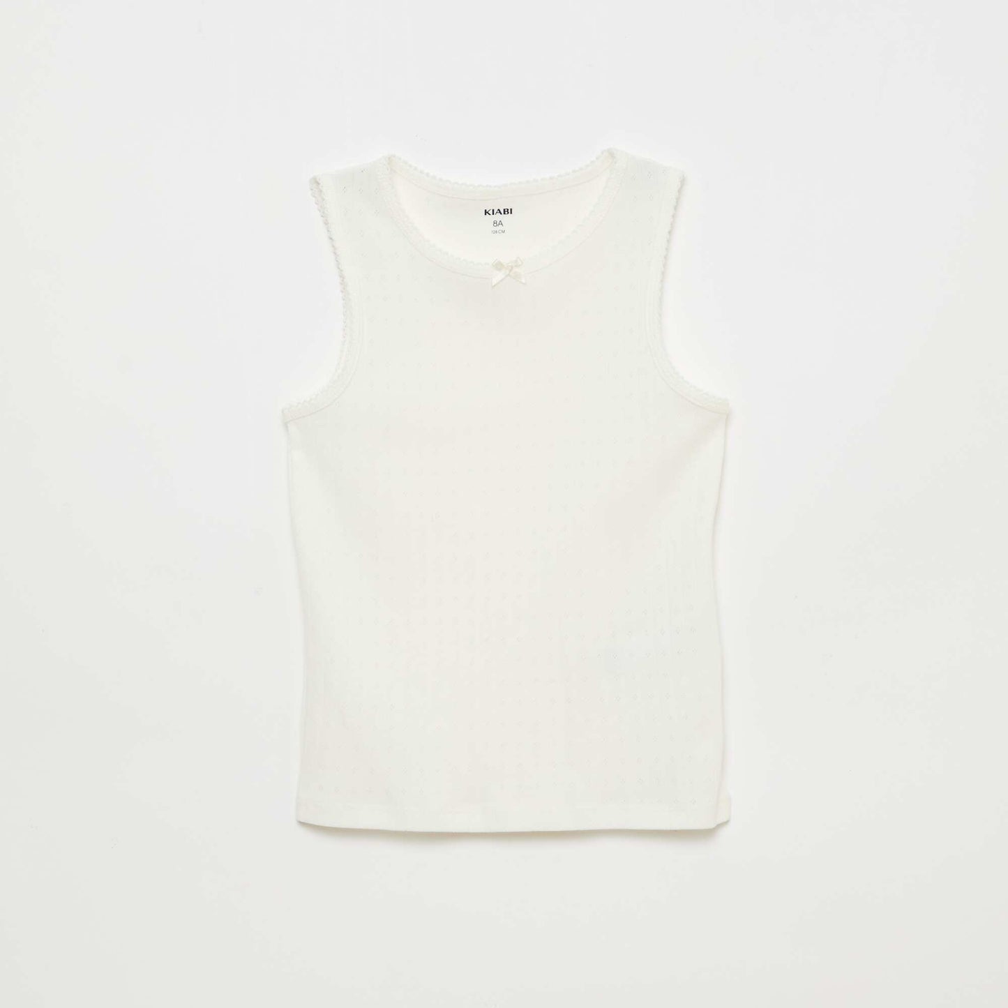Lot de 3 débardeurs en maille pointelle BLANC