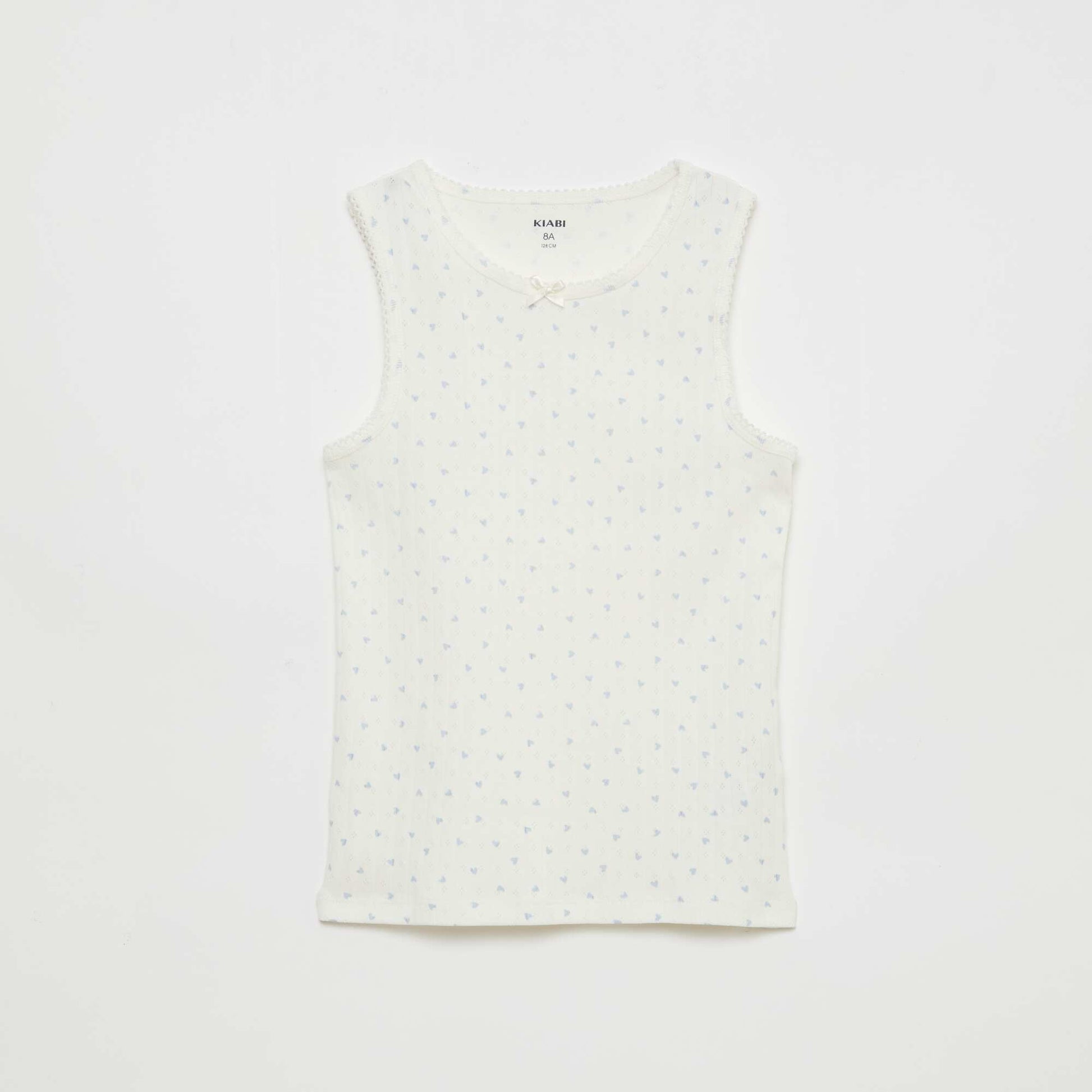 Lot de 3 débardeurs en maille pointelle BLANC