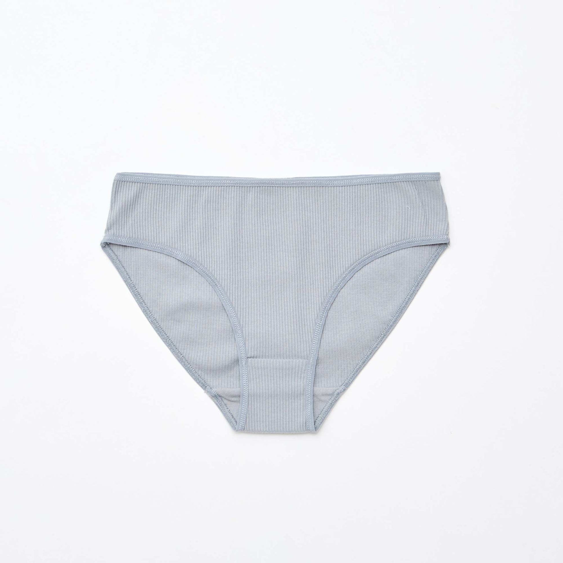 Lot de 5 culottes en maille côtelée GRIS