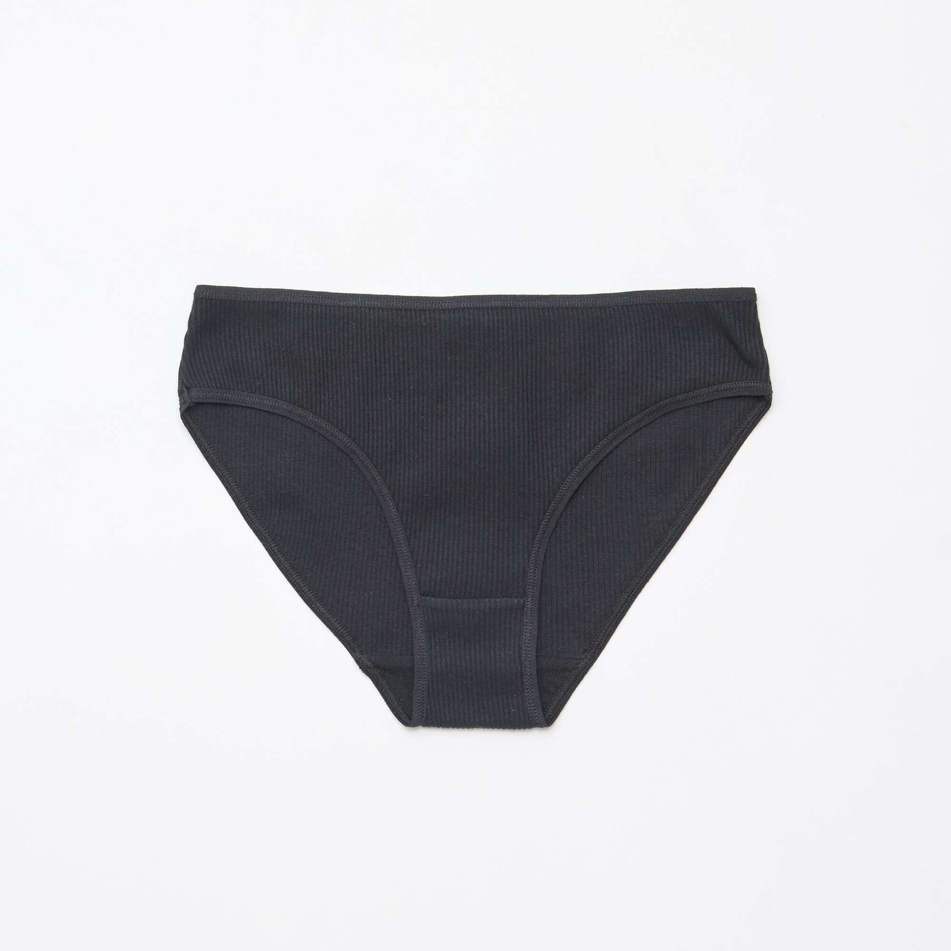 Lot de 5 culottes en maille côtelée NOIR