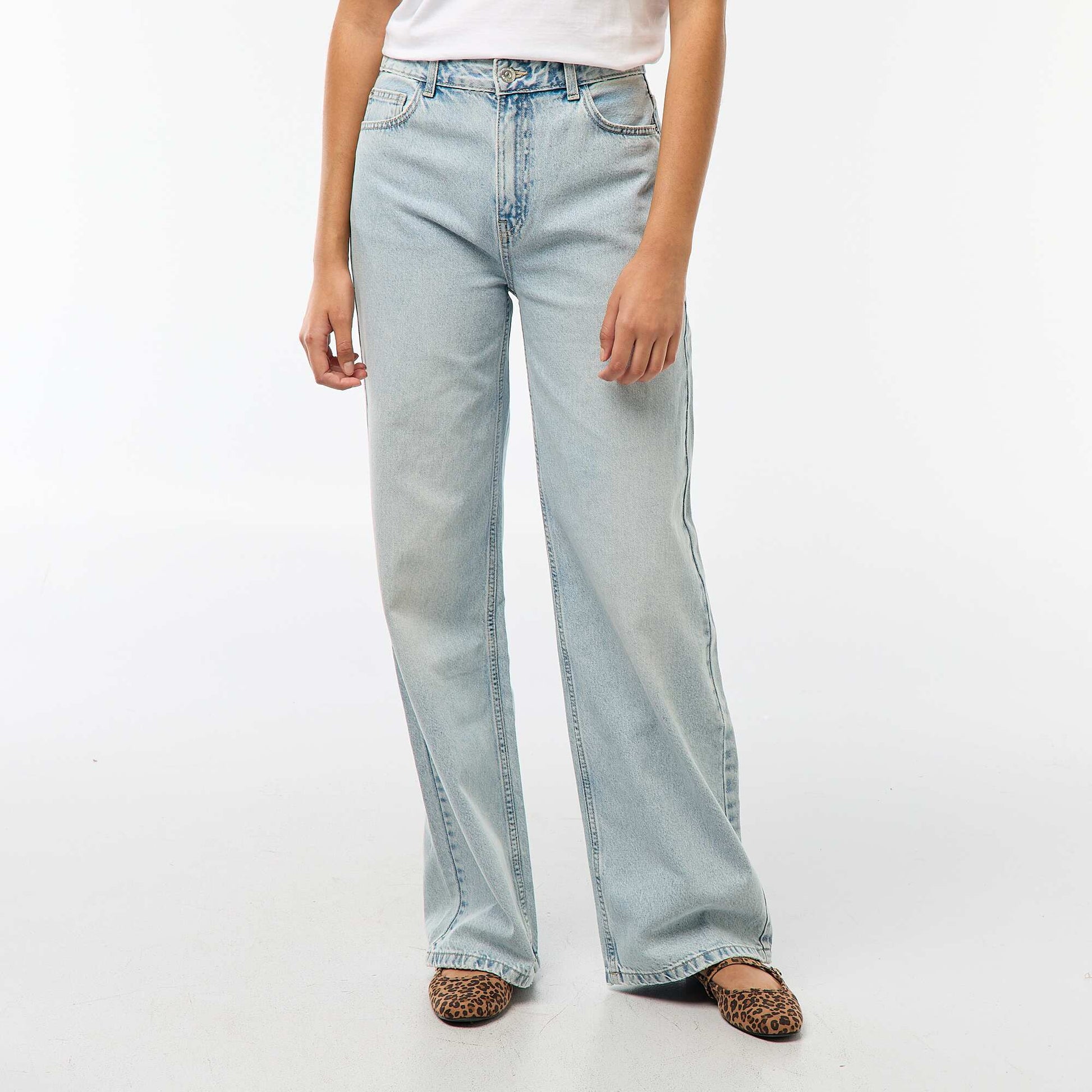 Pantalon baggy taille basse BLEU