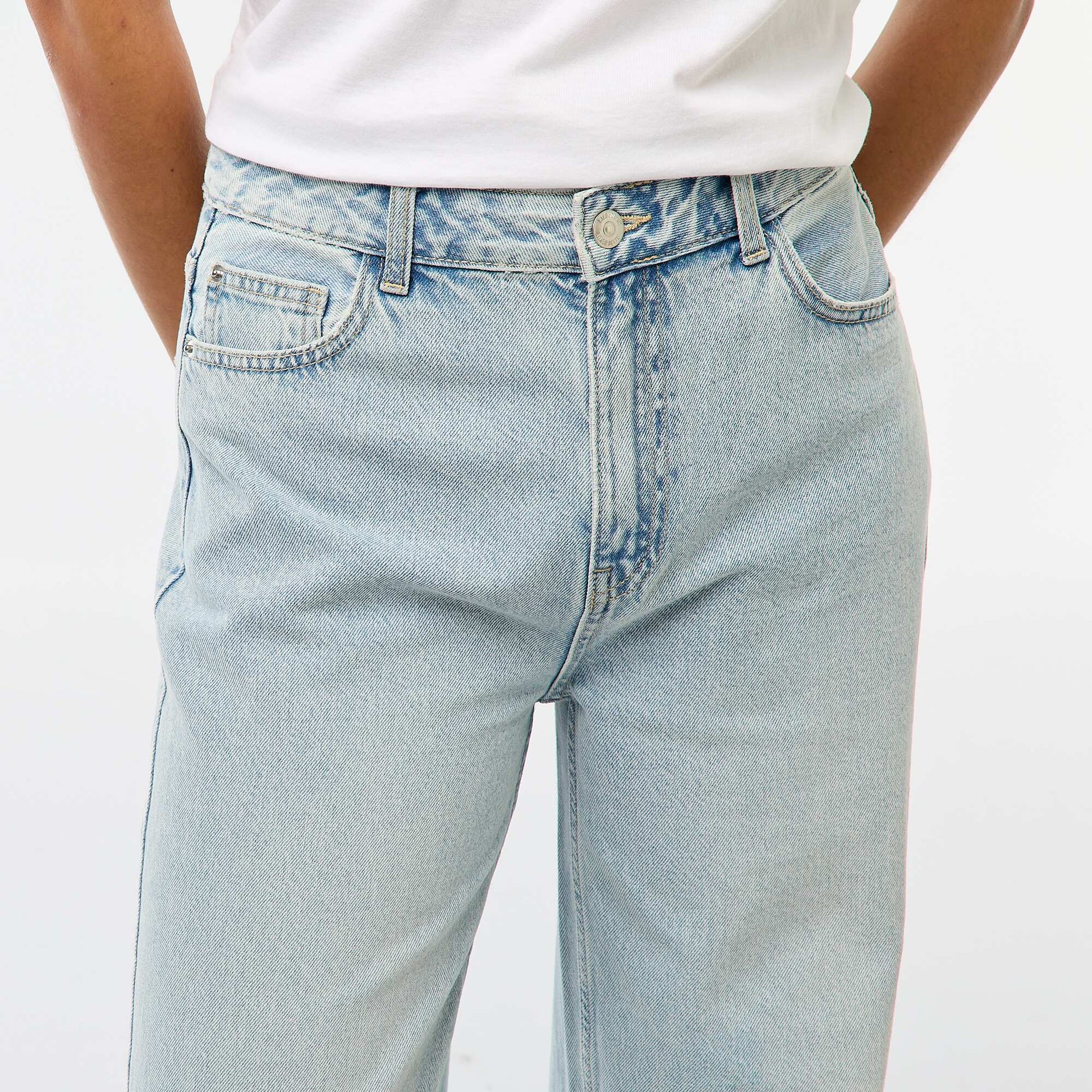 Pantalon baggy taille basse BLEU