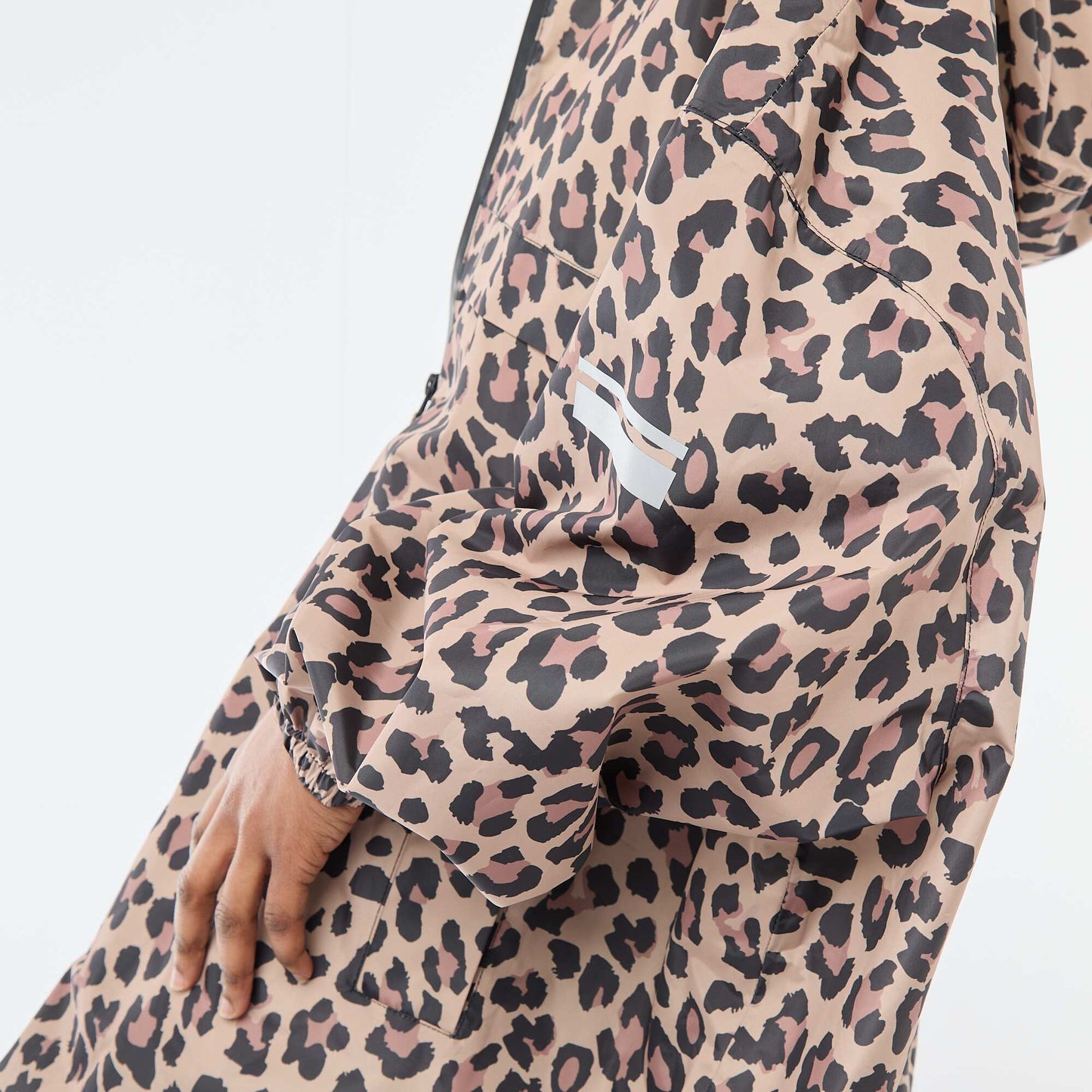 Cape de pluie déperlante avec capuche avec astuce pliage sur elle-même BEIGE