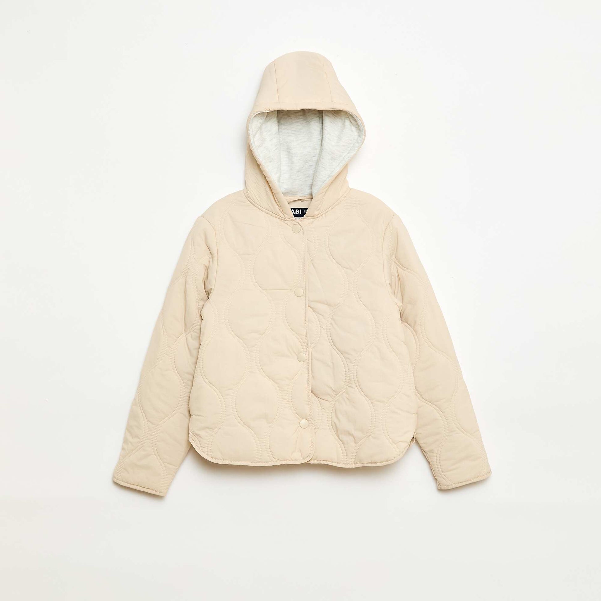 Blouson à capuche matelassé BEIGE