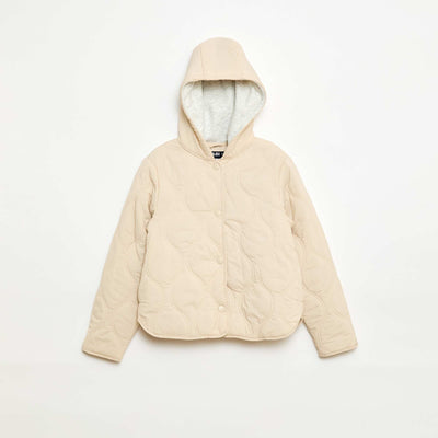 Blouson à capuche matelassé BEIGE