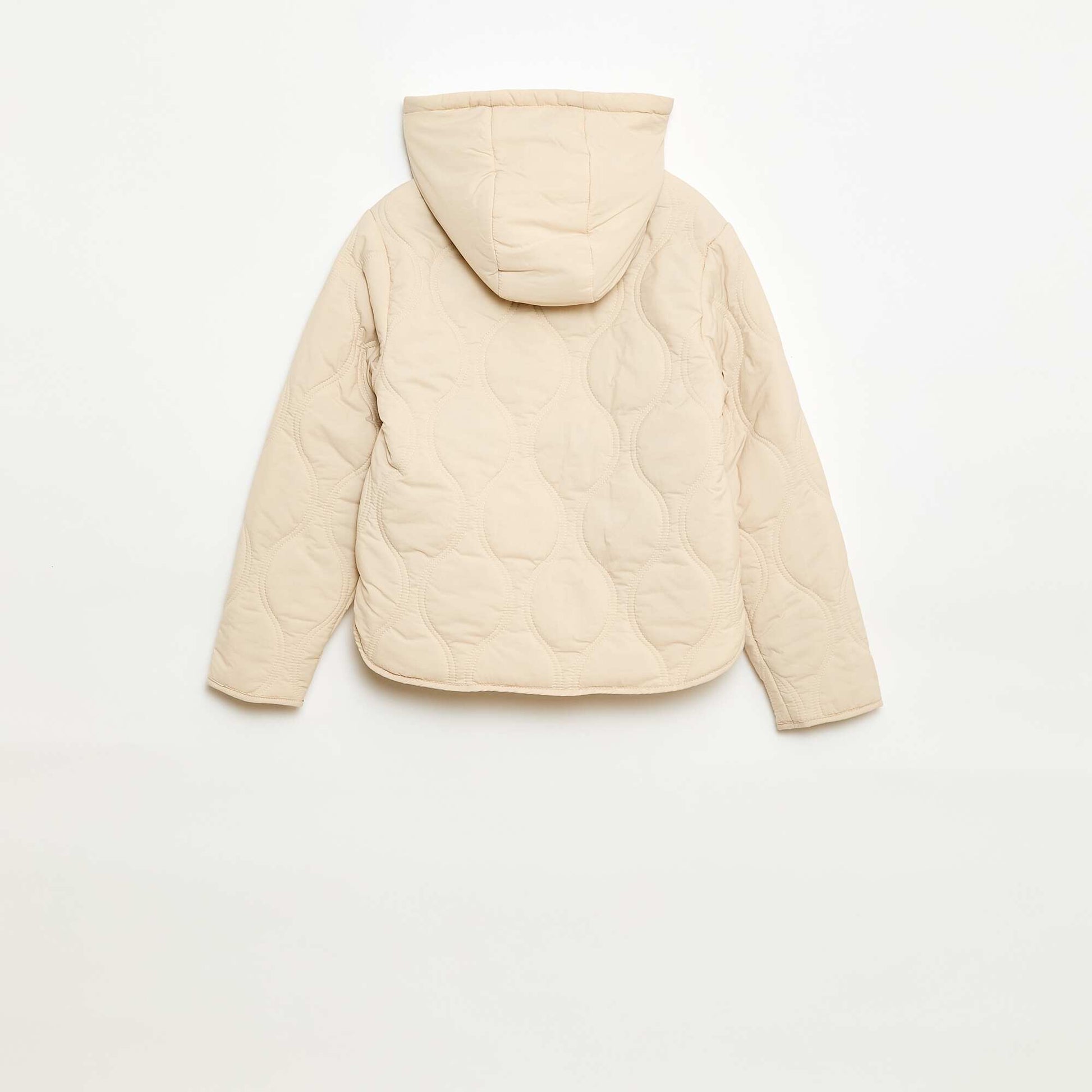Blouson à capuche matelassé BEIGE