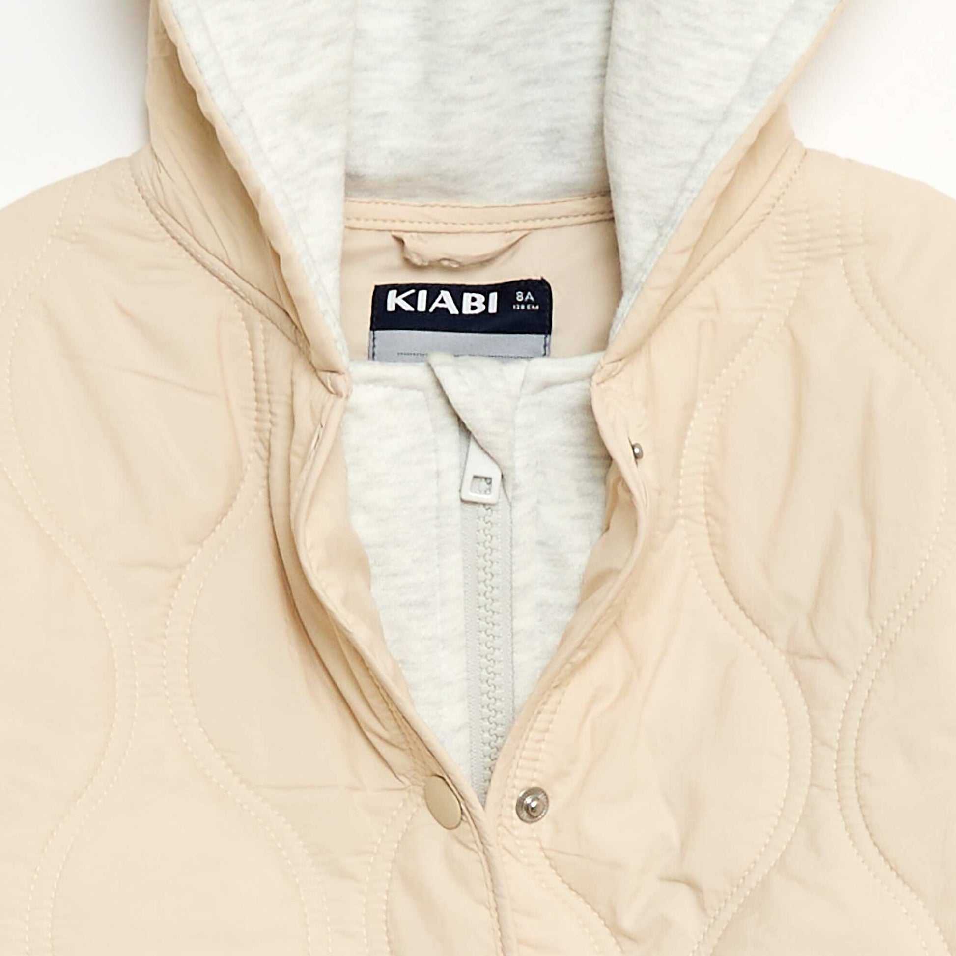 Blouson à capuche matelassé BEIGE