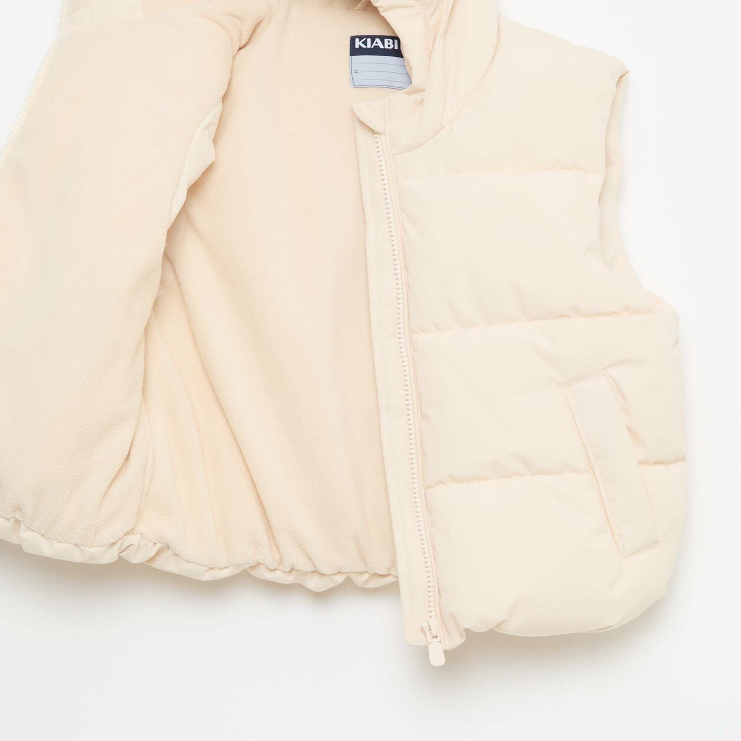 Doudoune sans manches matelassée BEIGE