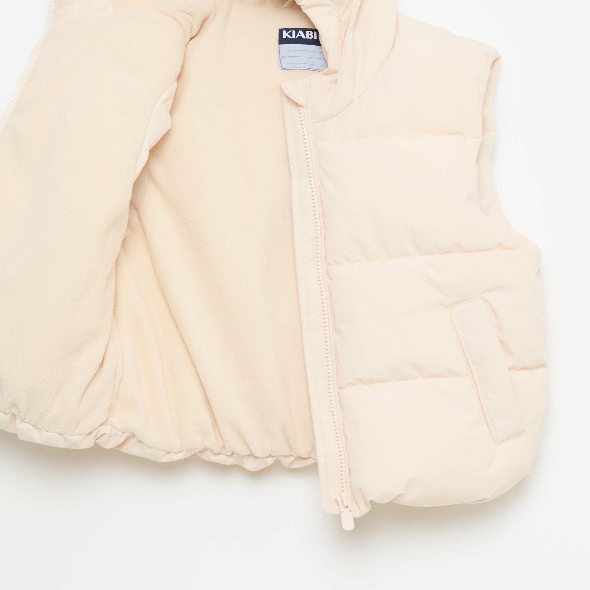Doudoune sans manches matelassée BEIGE