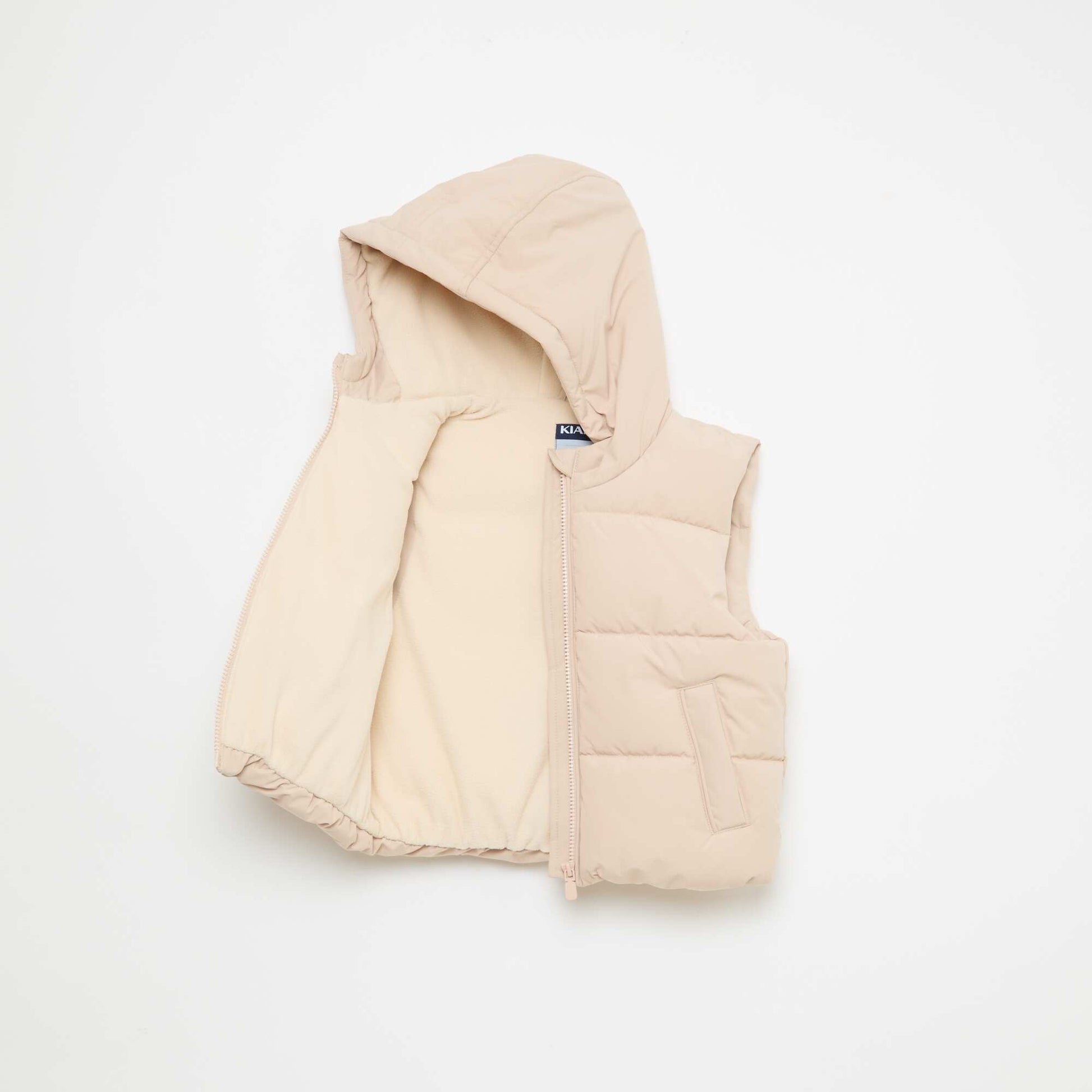 Doudoune sans manches matelassée BEIGE