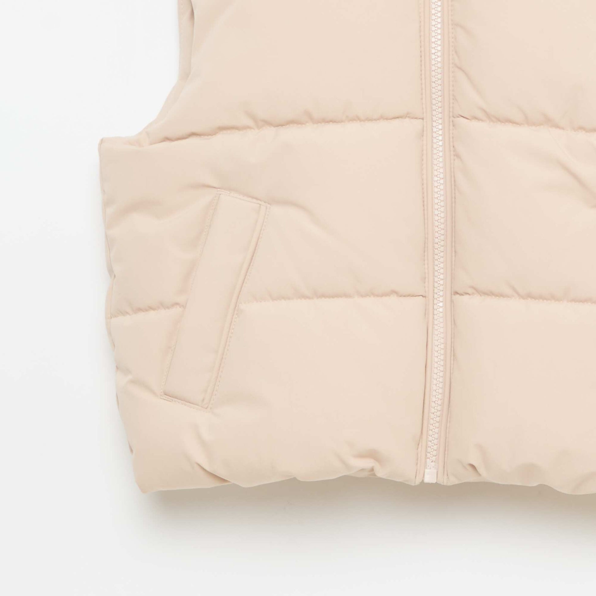 Doudoune sans manches matelassée BEIGE