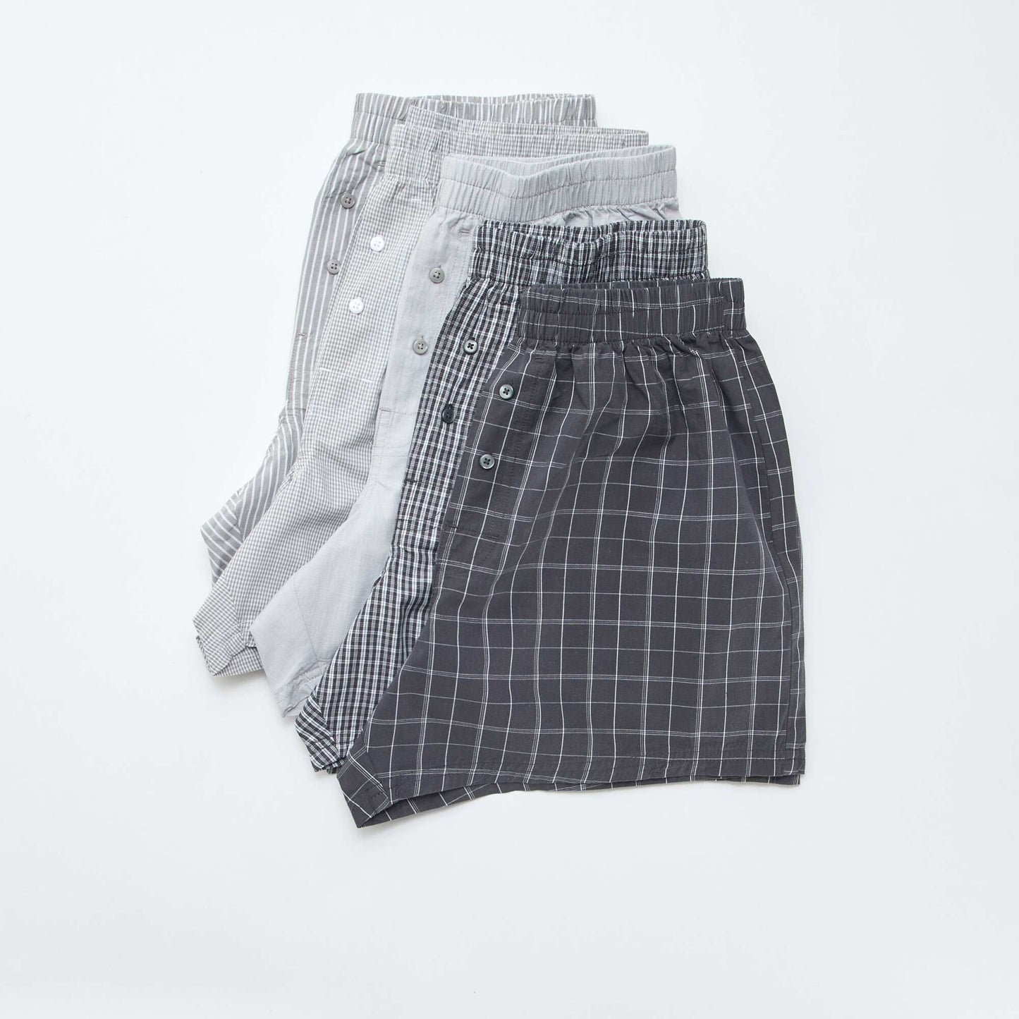 Lot de 5 caleçons en coton GRIS