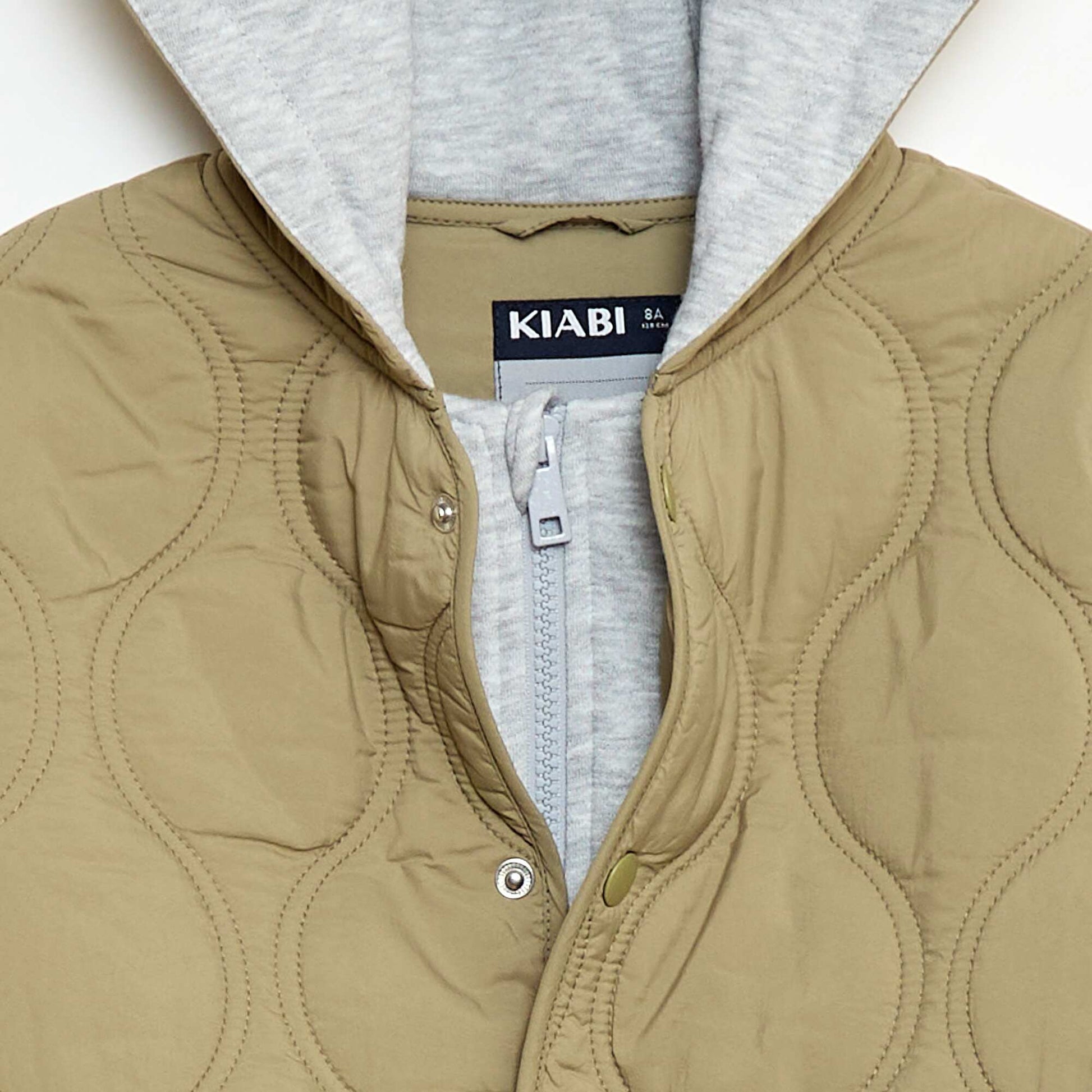 Blouson à capuche matelassé KAKI