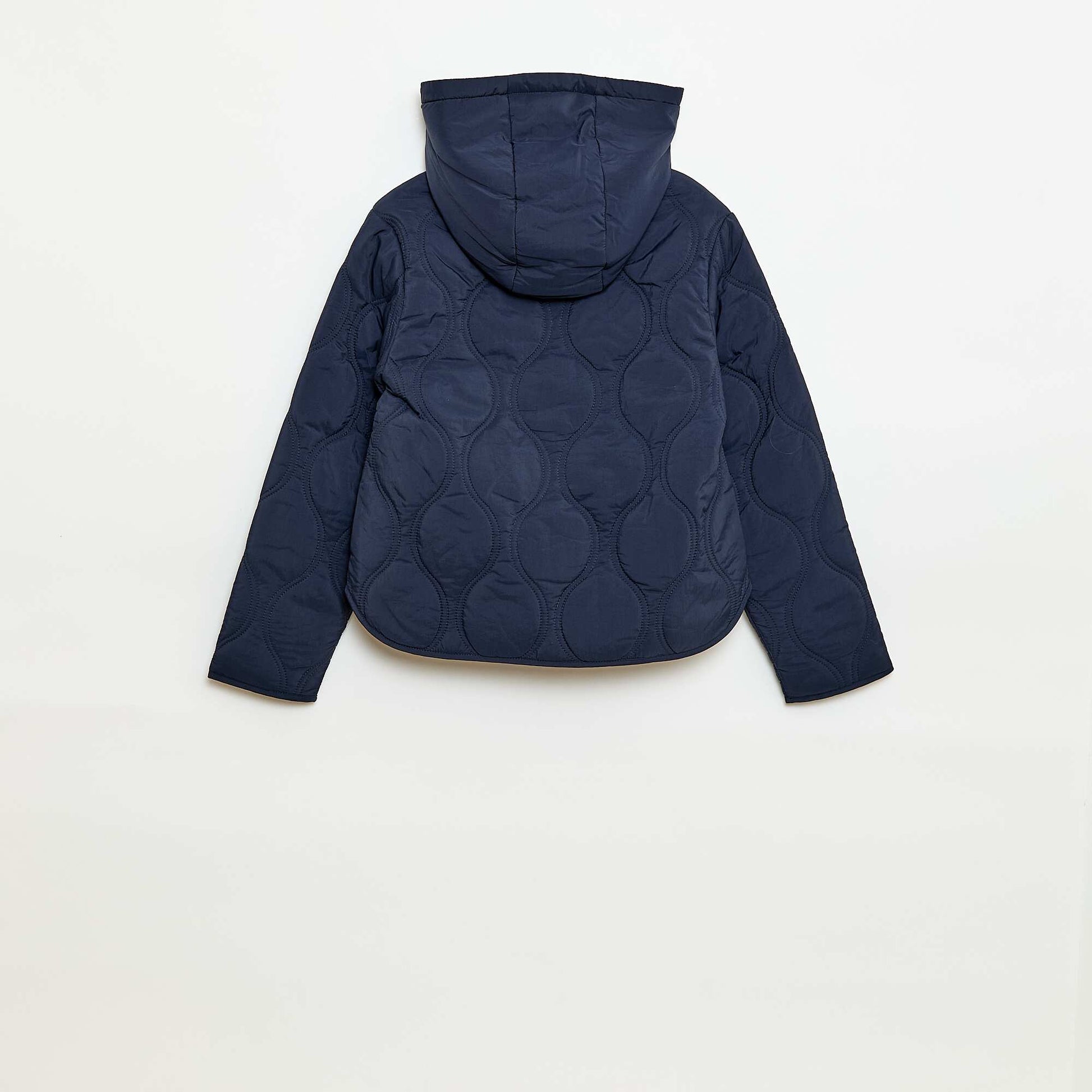 Blouson à capuche matelassé BLEU