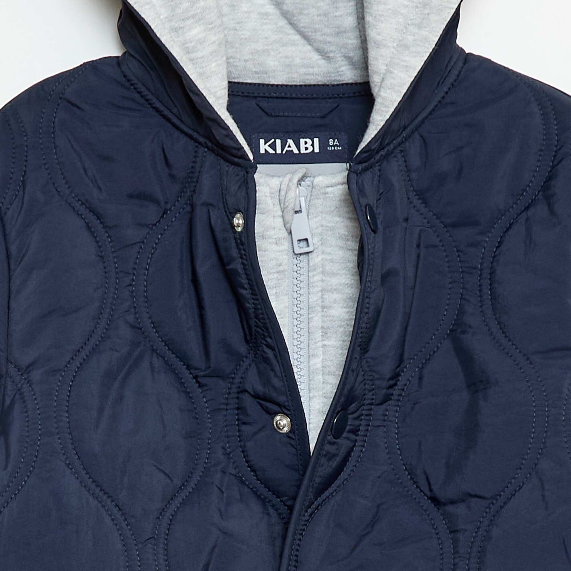 Blouson à capuche matelassé BLEU