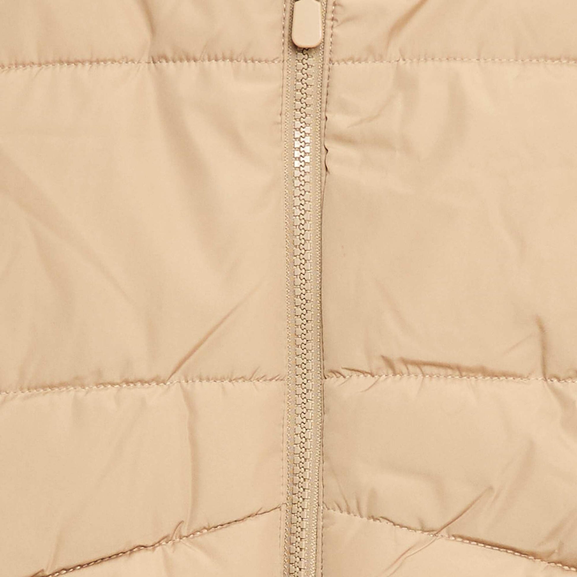 Doudoune sans manches à capuche BEIGE