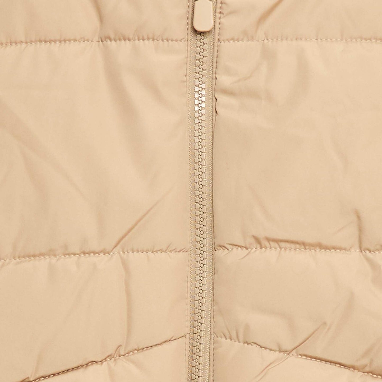 Doudoune sans manches à capuche BEIGE