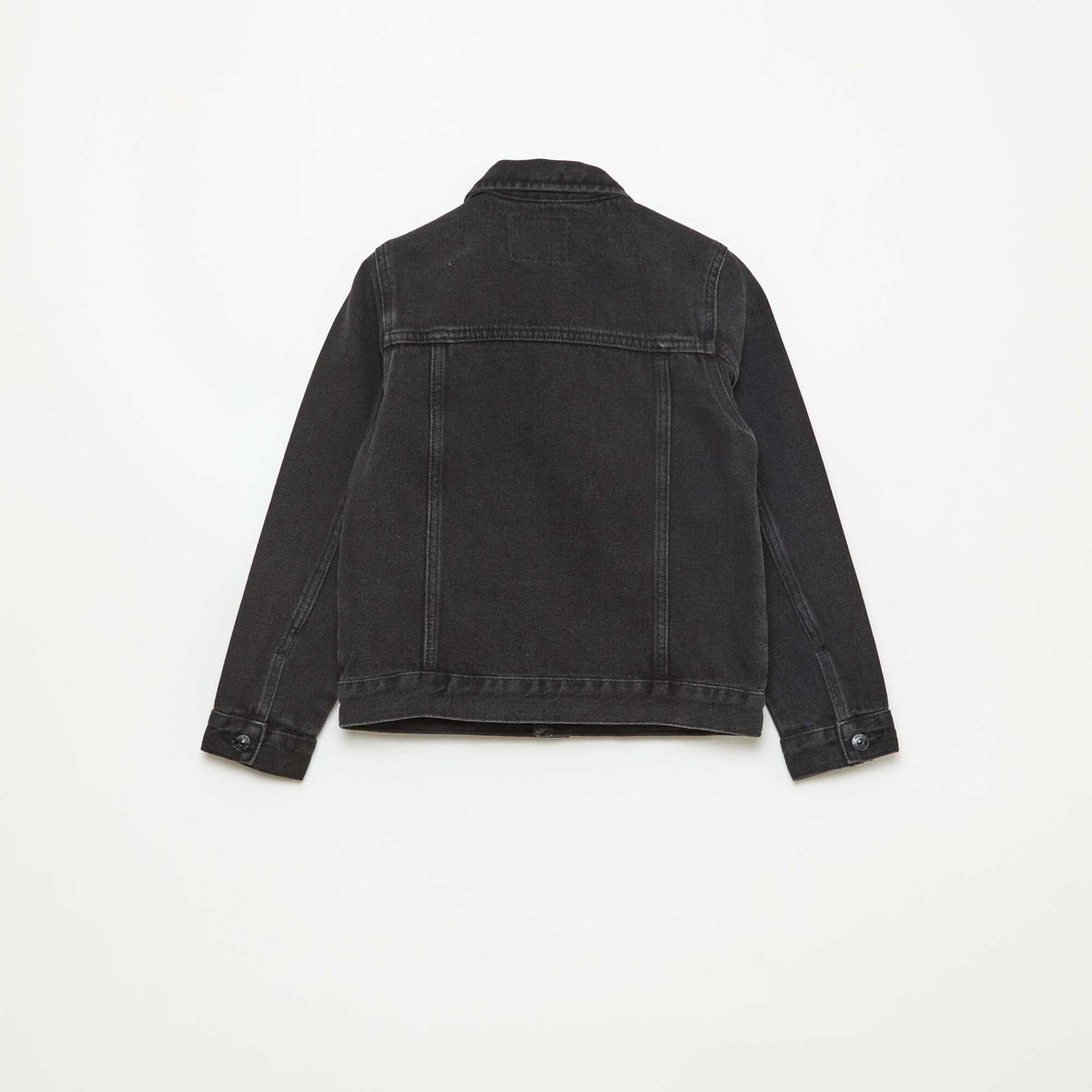 Veste en denim avec ouverture boutonnée NOIR