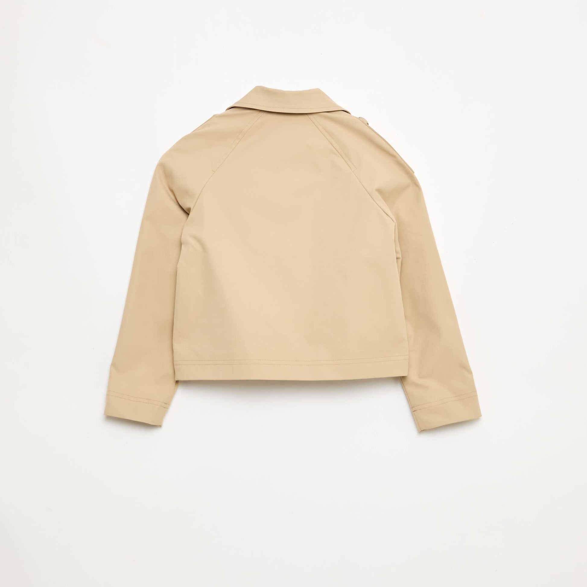 Veste style trench col tailleur BEIGE
