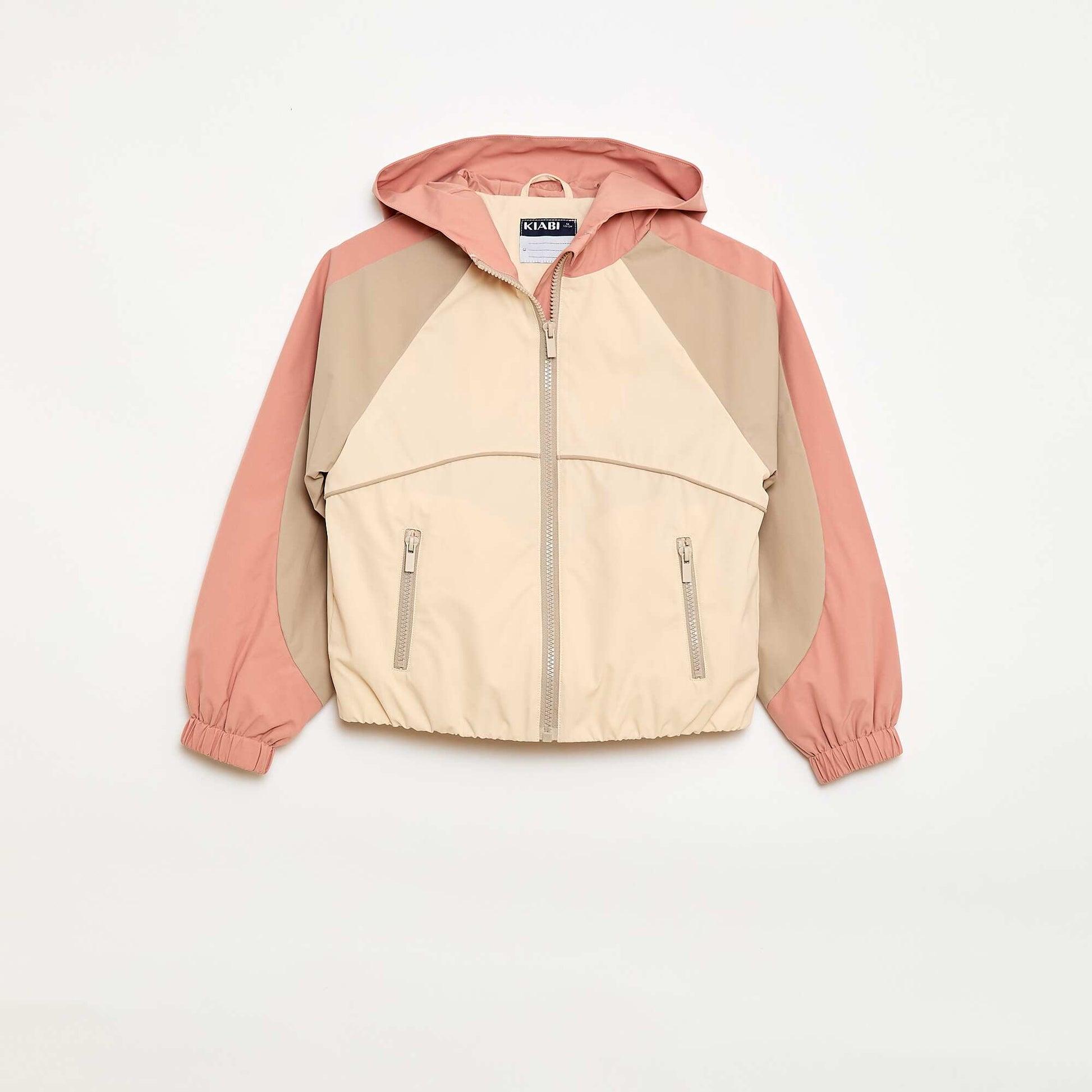Blouson coupe-vent à capuche BLANC