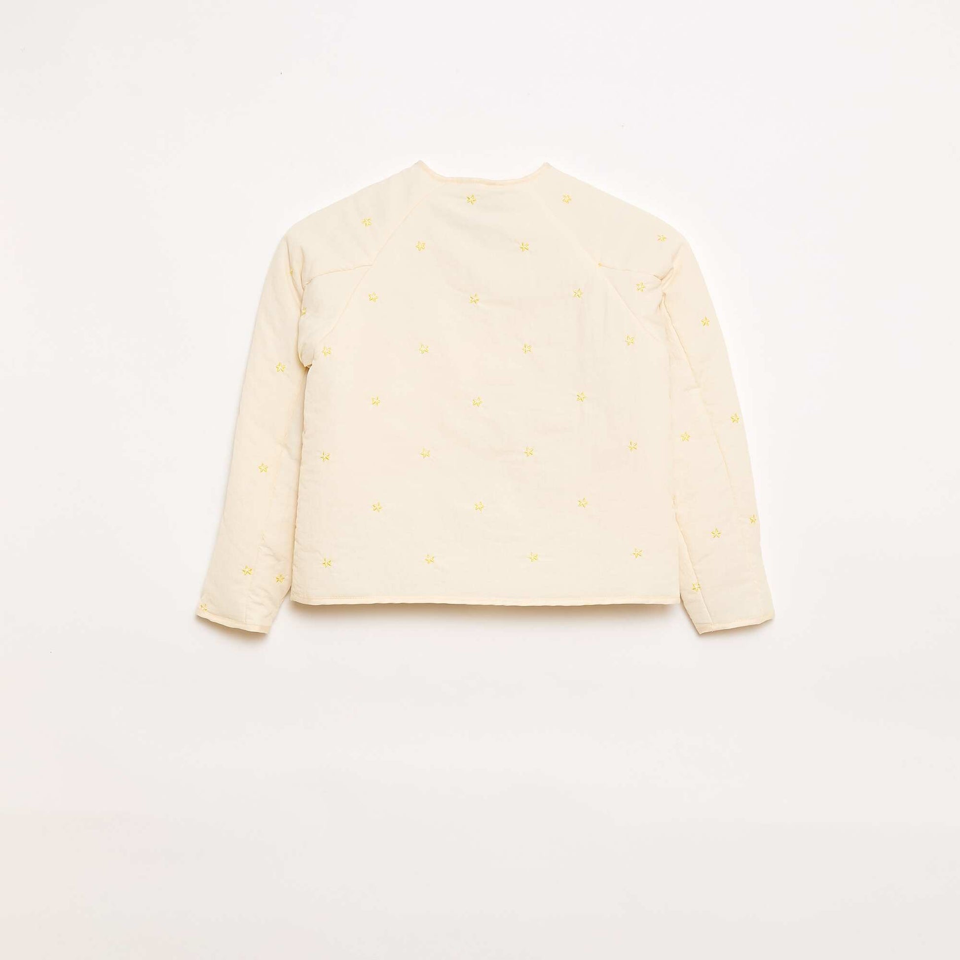 Veste matelassée avec motif brodé BEIGE
