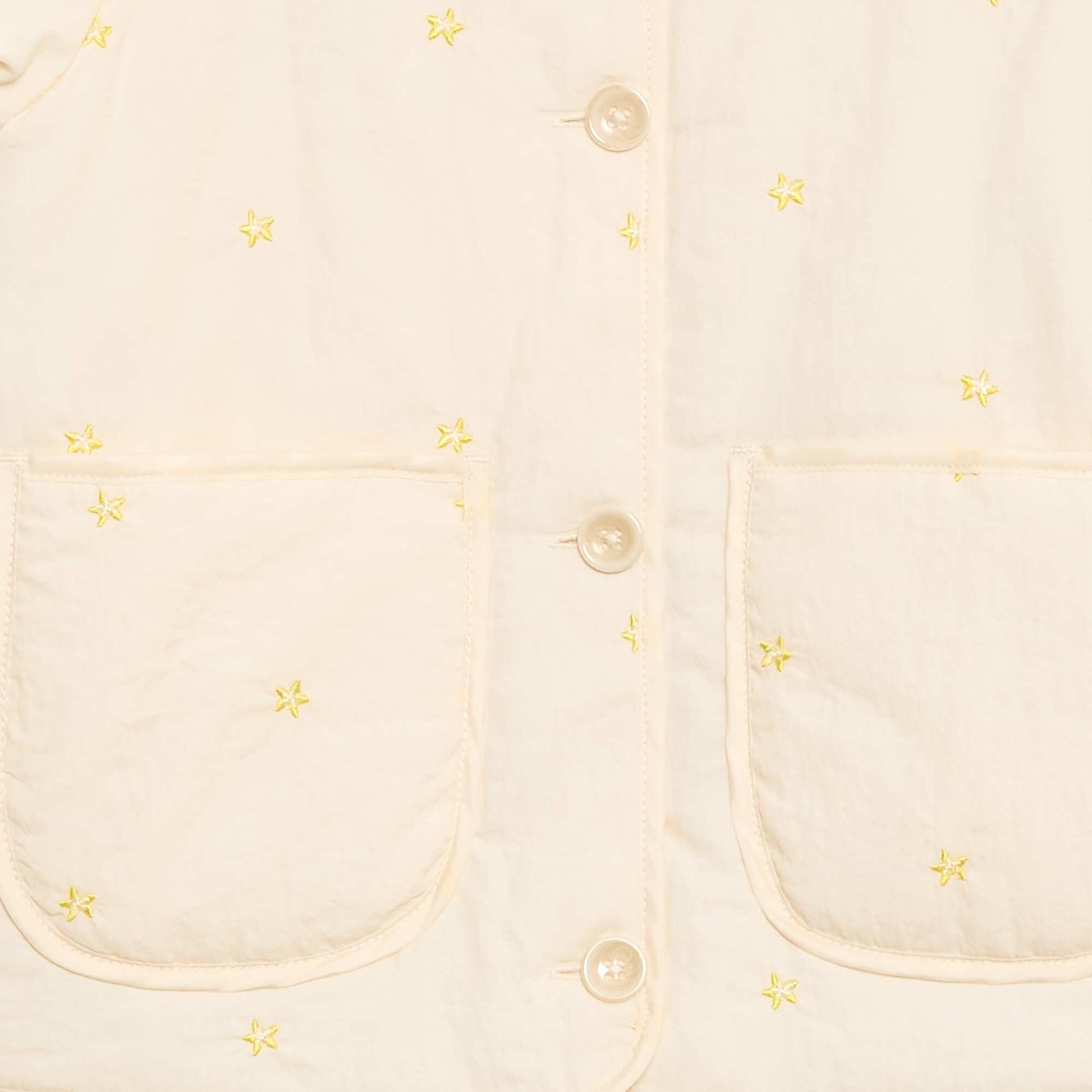Veste matelassée avec motif brodé BEIGE