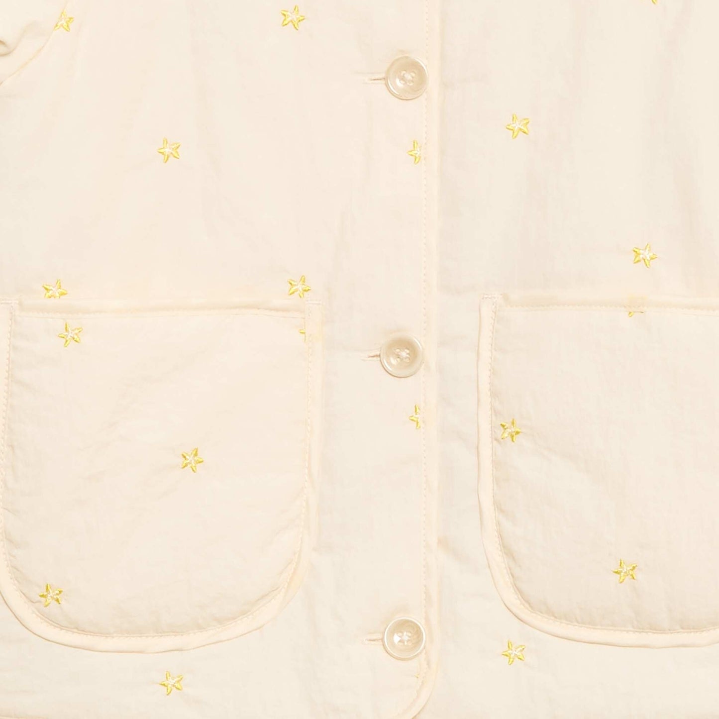 Veste matelassée avec motif brodé BEIGE
