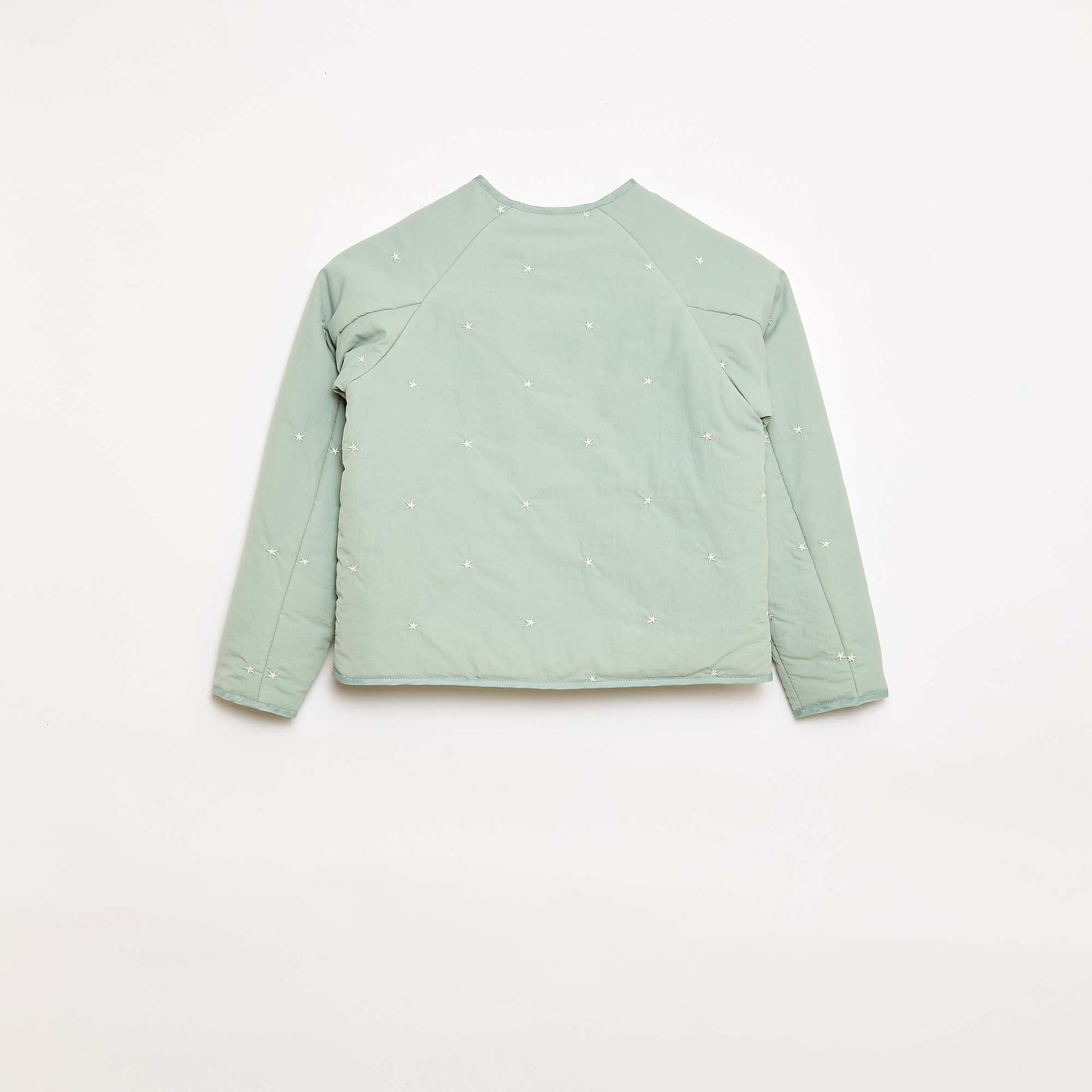 Veste matelassée avec motif brodé VERT