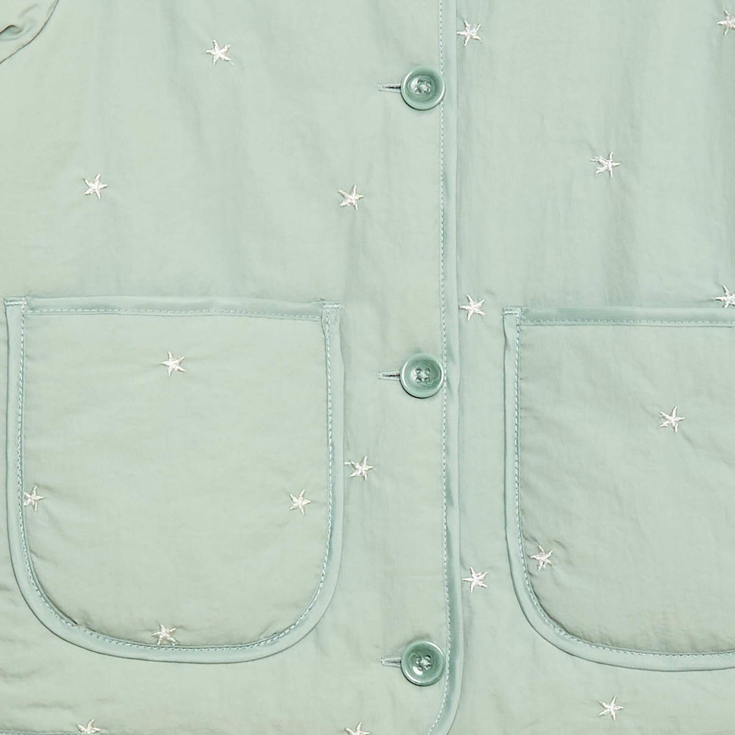 Veste matelassée avec motif brodé VERT