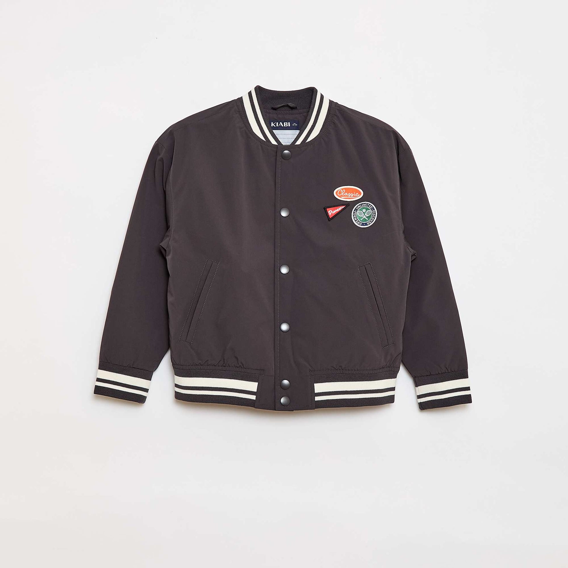 Blouson forme aviateur à pressions NOIR