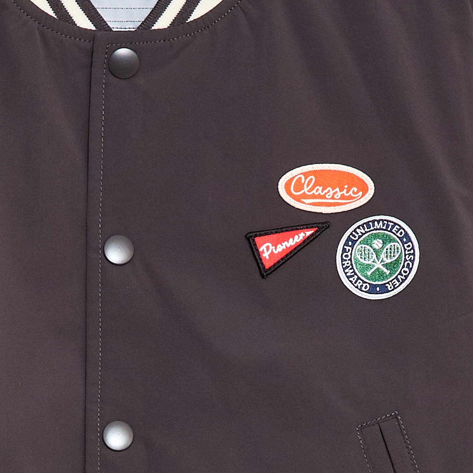 Blouson forme aviateur à pressions NOIR