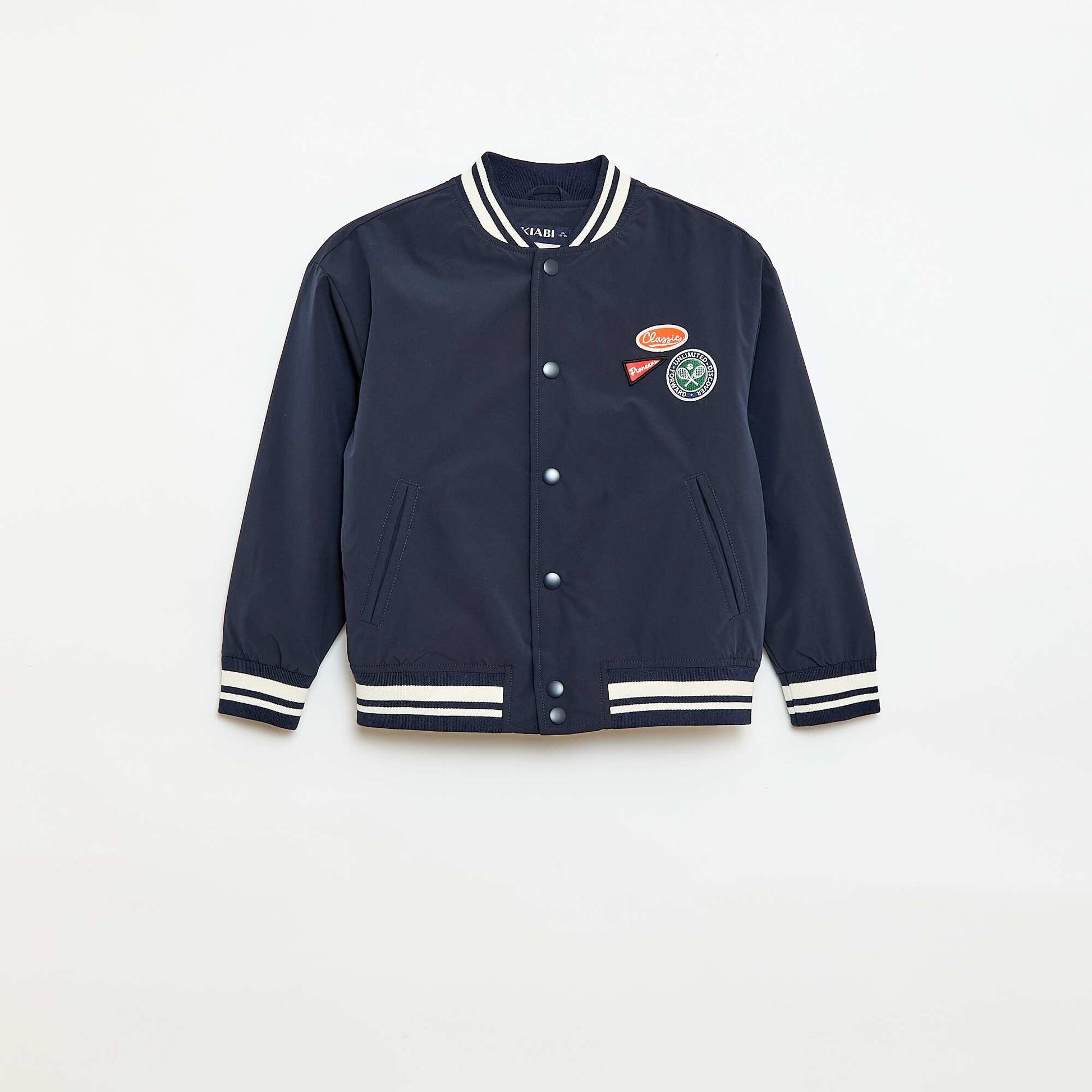 Blouson forme aviateur à pressions BLEU