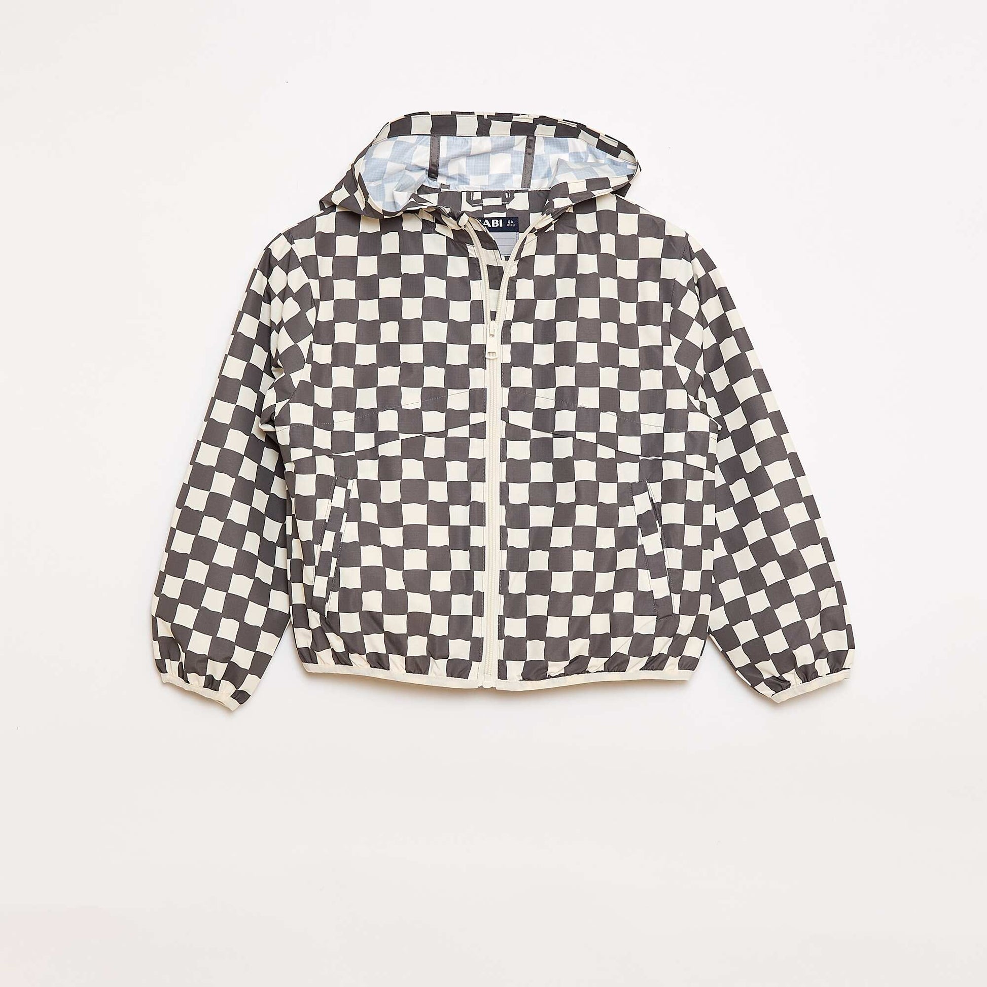 Blouson coupe-vent à capuche à capuche GRIS